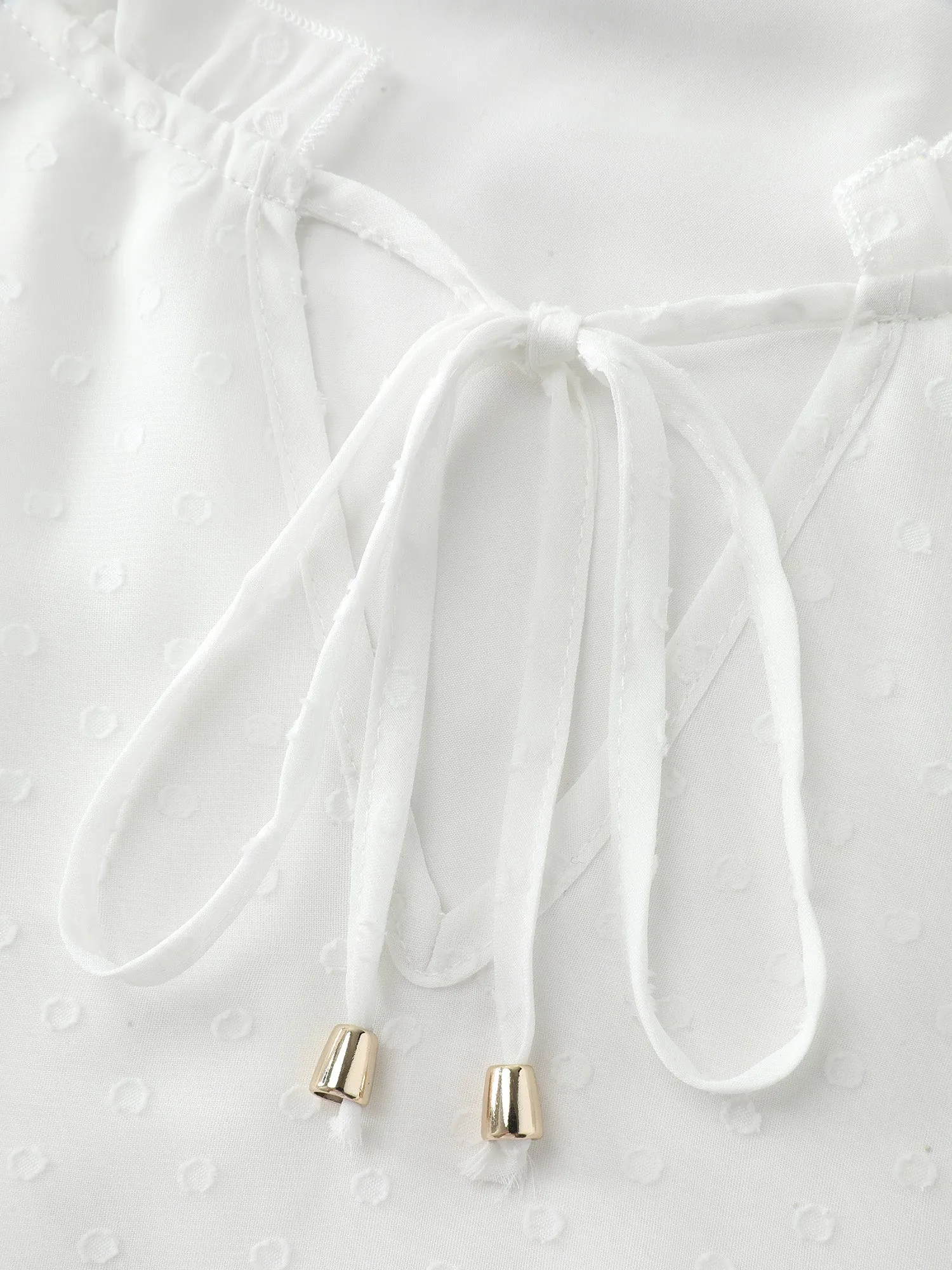 Floral Print Textured Ruffled Neckline Blouse sold by Bloomchic product image thumbnail 5