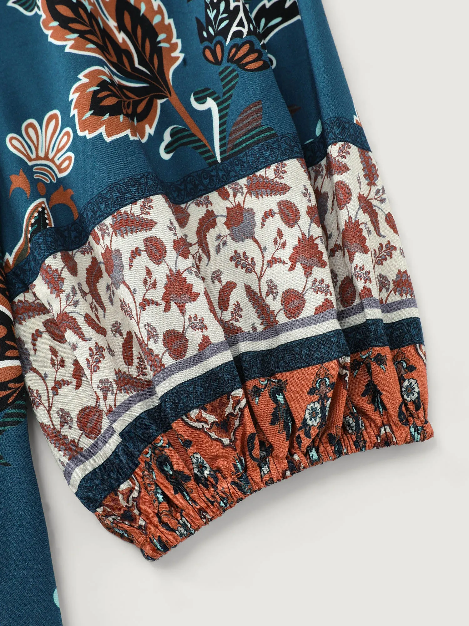 Floral Print Pockets Belted Waist Midi Dress sold by Bloomchic product image thumbnail 5