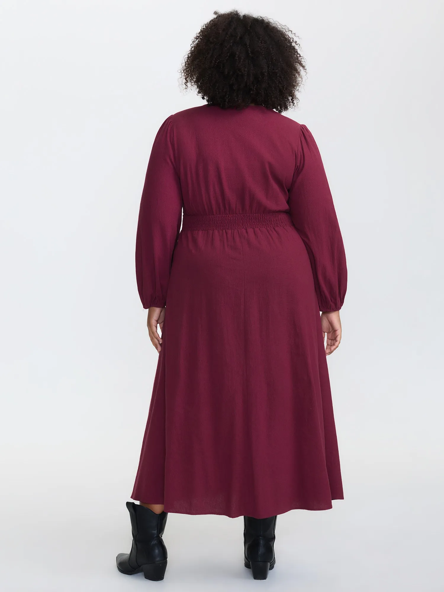 Embroidered Waistline Pockets Flowy Maxi Dress sold by Bloomchic product image thumbnail 5