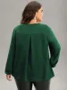 Sequin Tassel Trim Patchwork Lantern Sleeve Blouse sold by Bloomchic