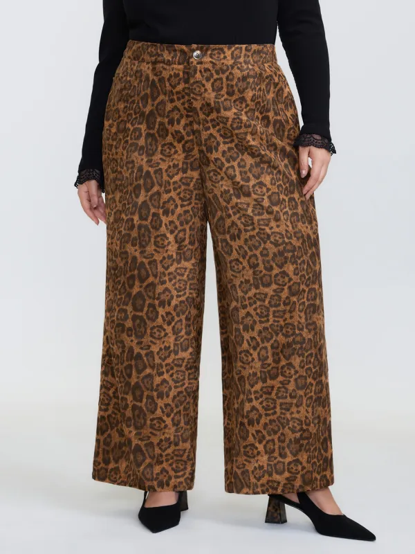 Leopard Print Wide-Leg Pants sold by Bloomchic