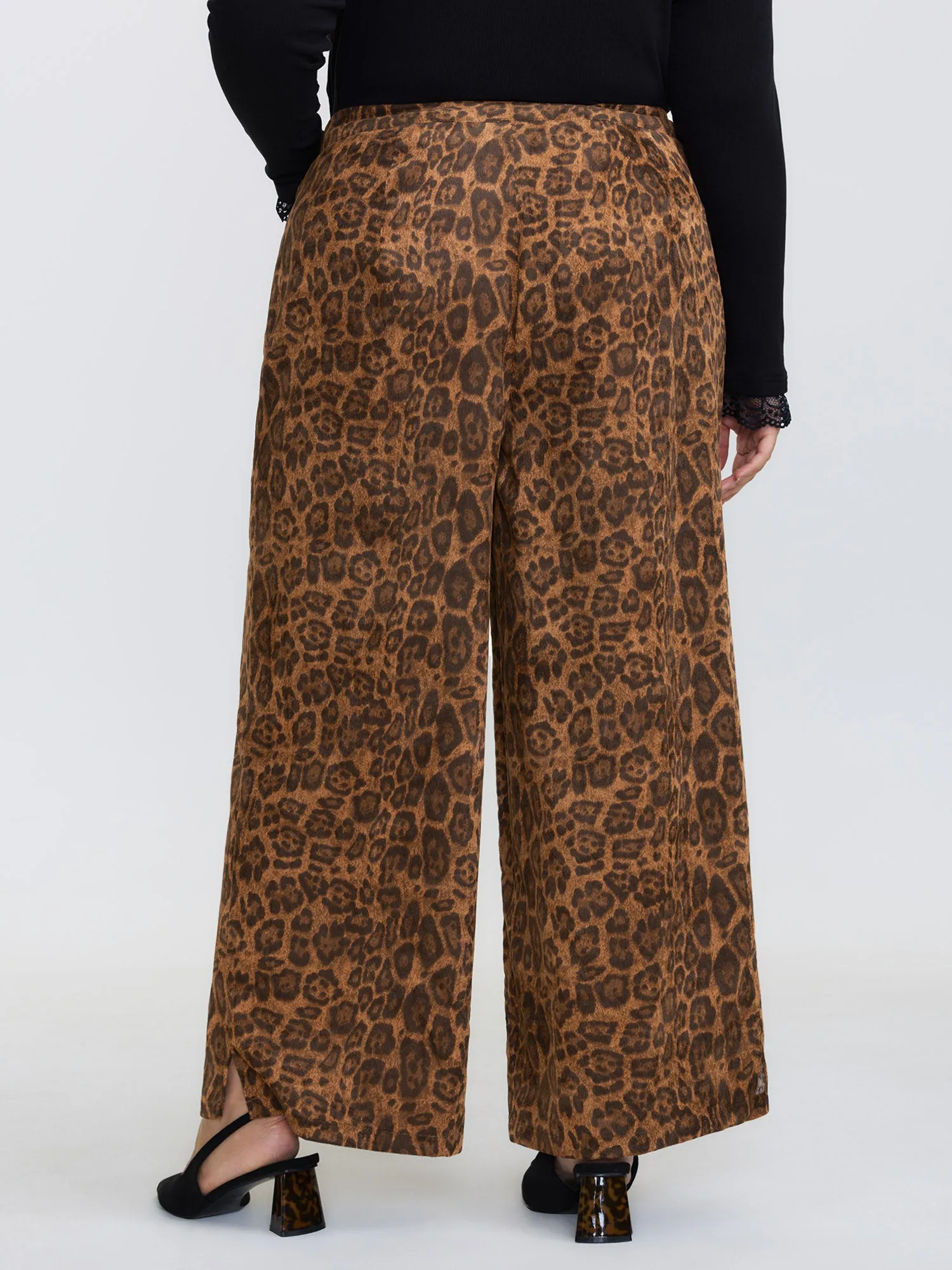 Leopard Print Wide-Leg Pants sold by Bloomchic product image thumbnail 5