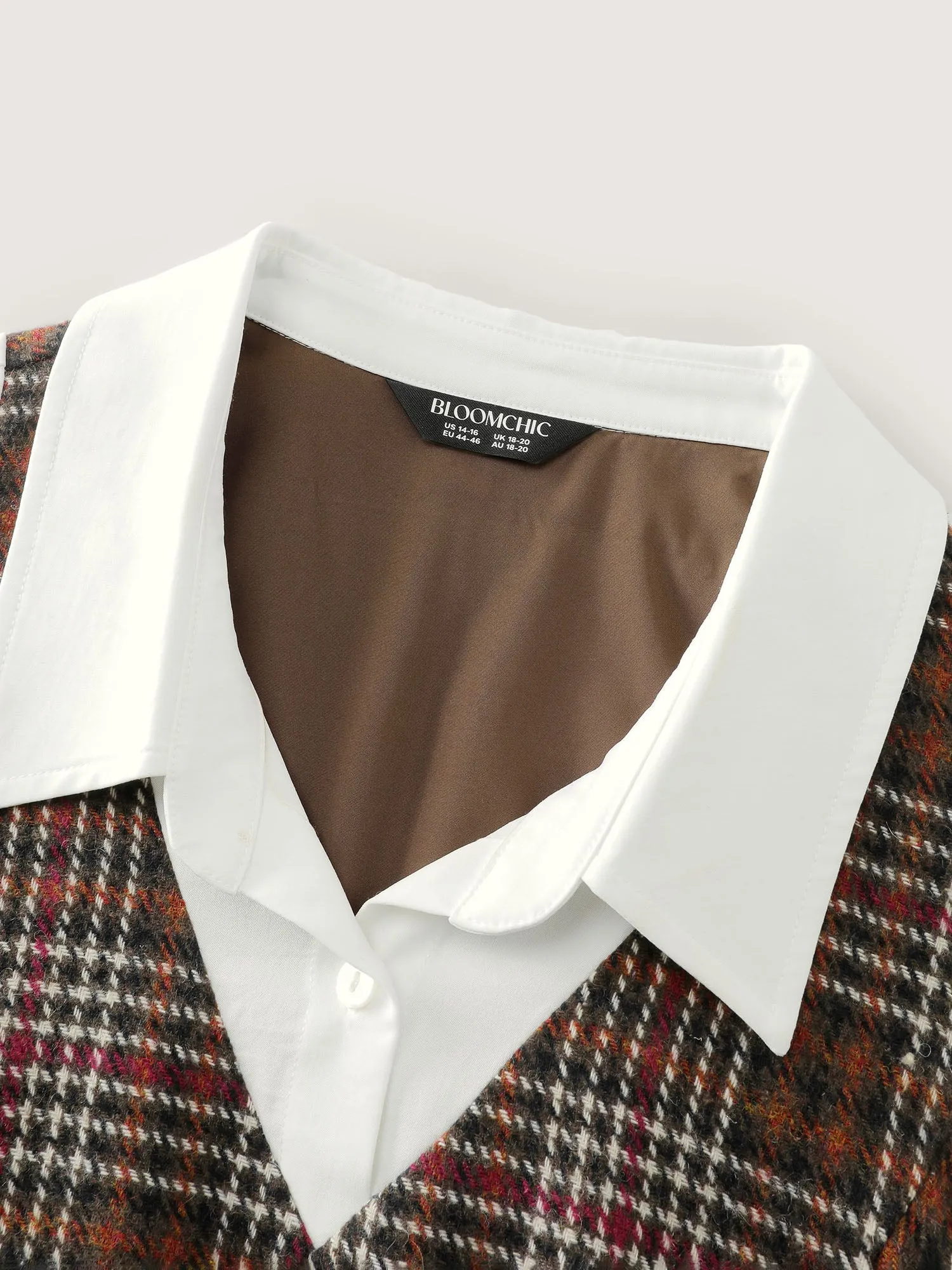 2 In 1 Plaid Pockets Midi Dress sold by Bloomchic product image thumbnail 5