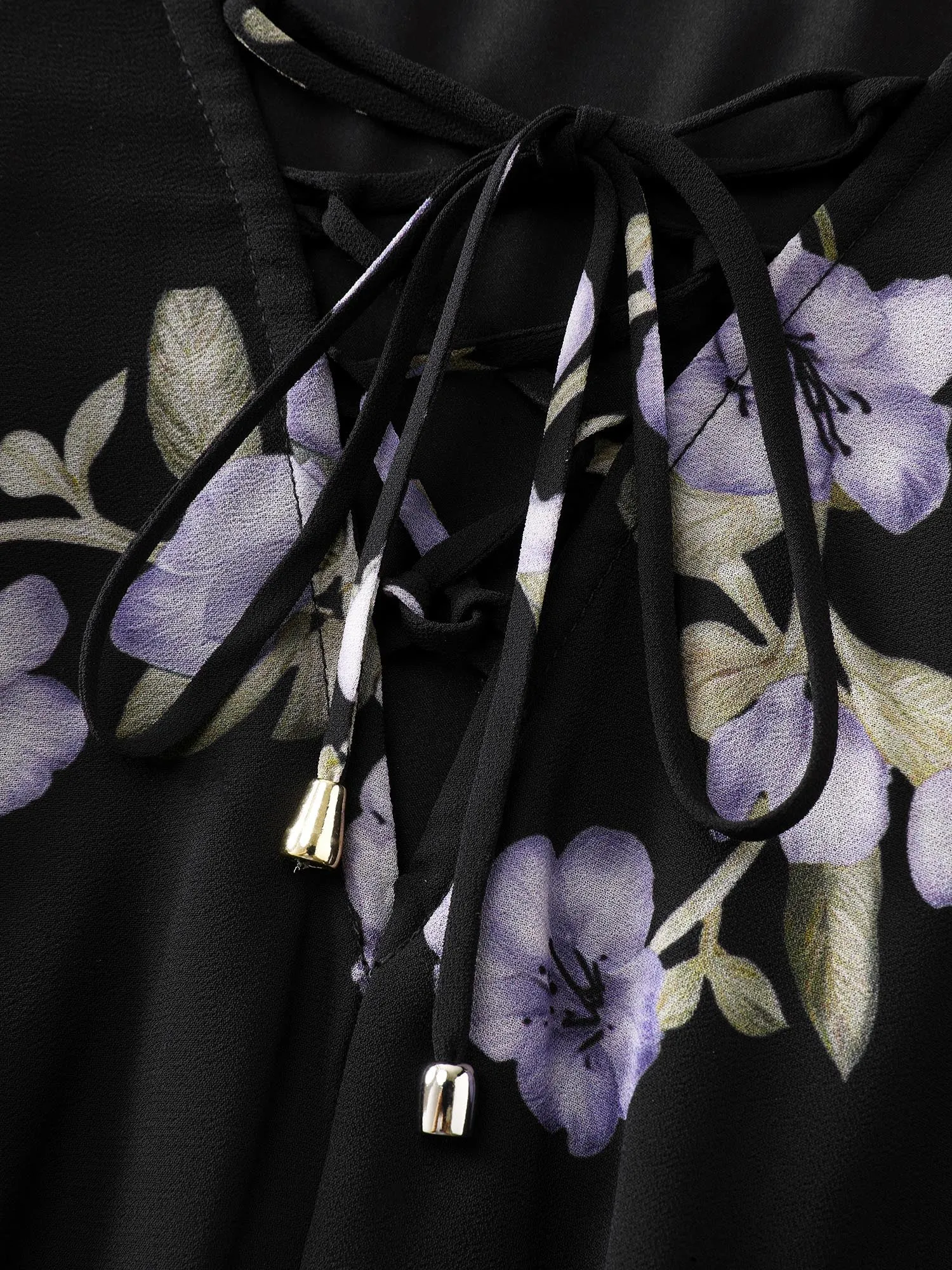 Chiffon Adjustable Bust Sheer Midi Dress sold by Bloomchic product image thumbnail 5