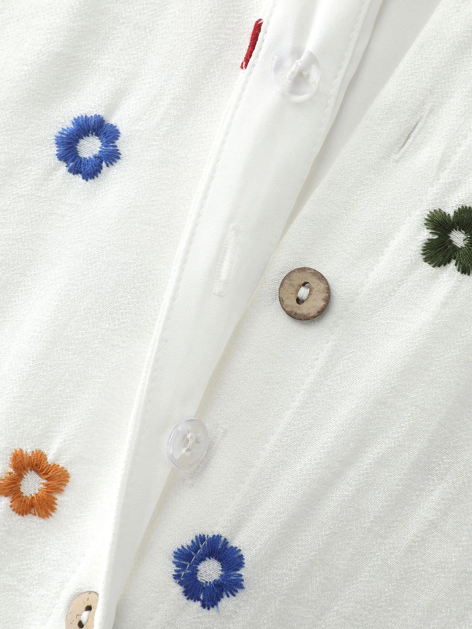 Colorful Floral Embroidery Pockets Midi Dress sold by Bloomchic product image thumbnail 5