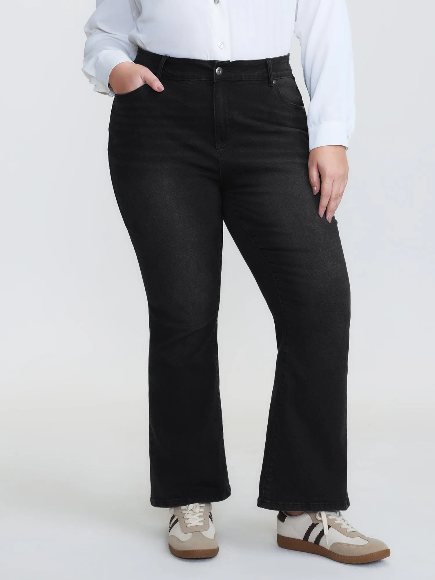 Mid-Rise Everyday Bootcut Jeans sold by Bloomchic