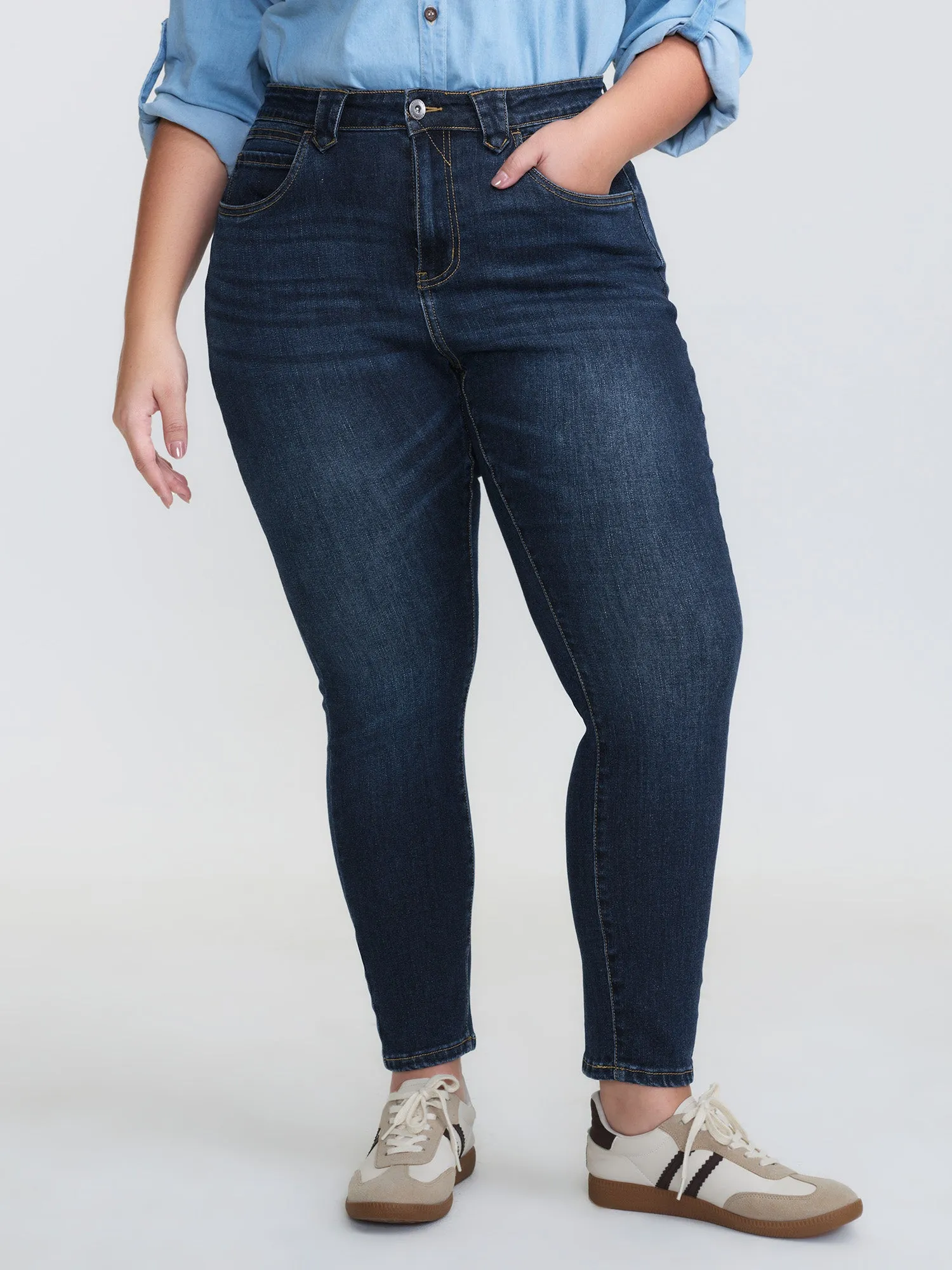 Supersoft Mid-Rise Everyday Bootcut Jeans sold by Bloomchic