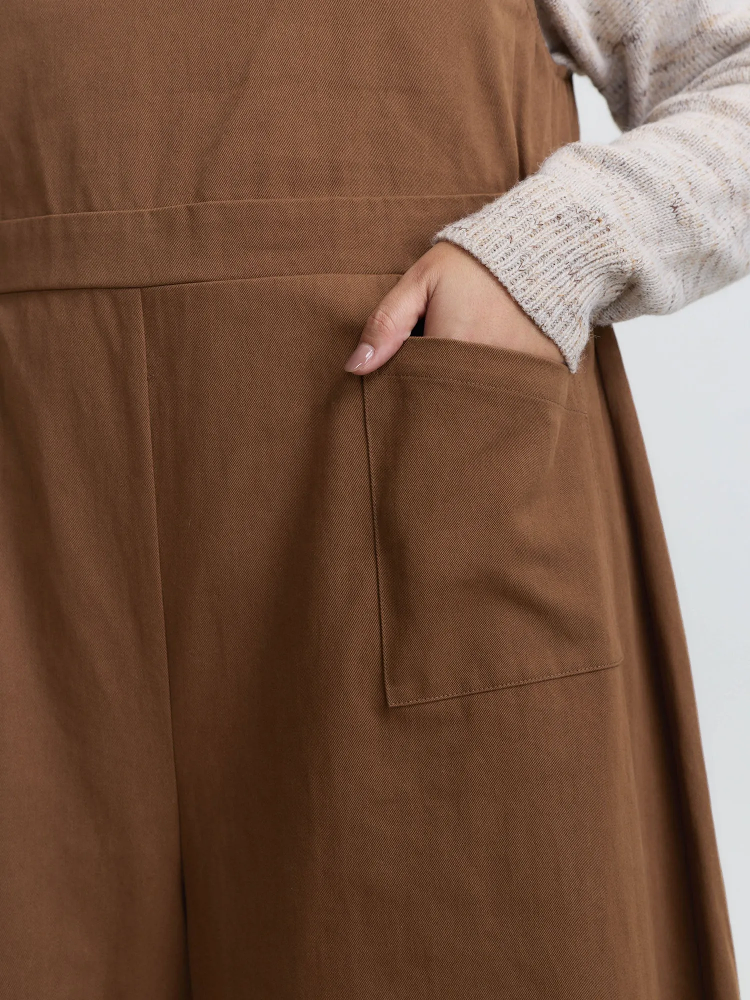 Adjustable Overall Strap Wide-Leg Jumpsuit sold by Bloomchic product image thumbnail 4