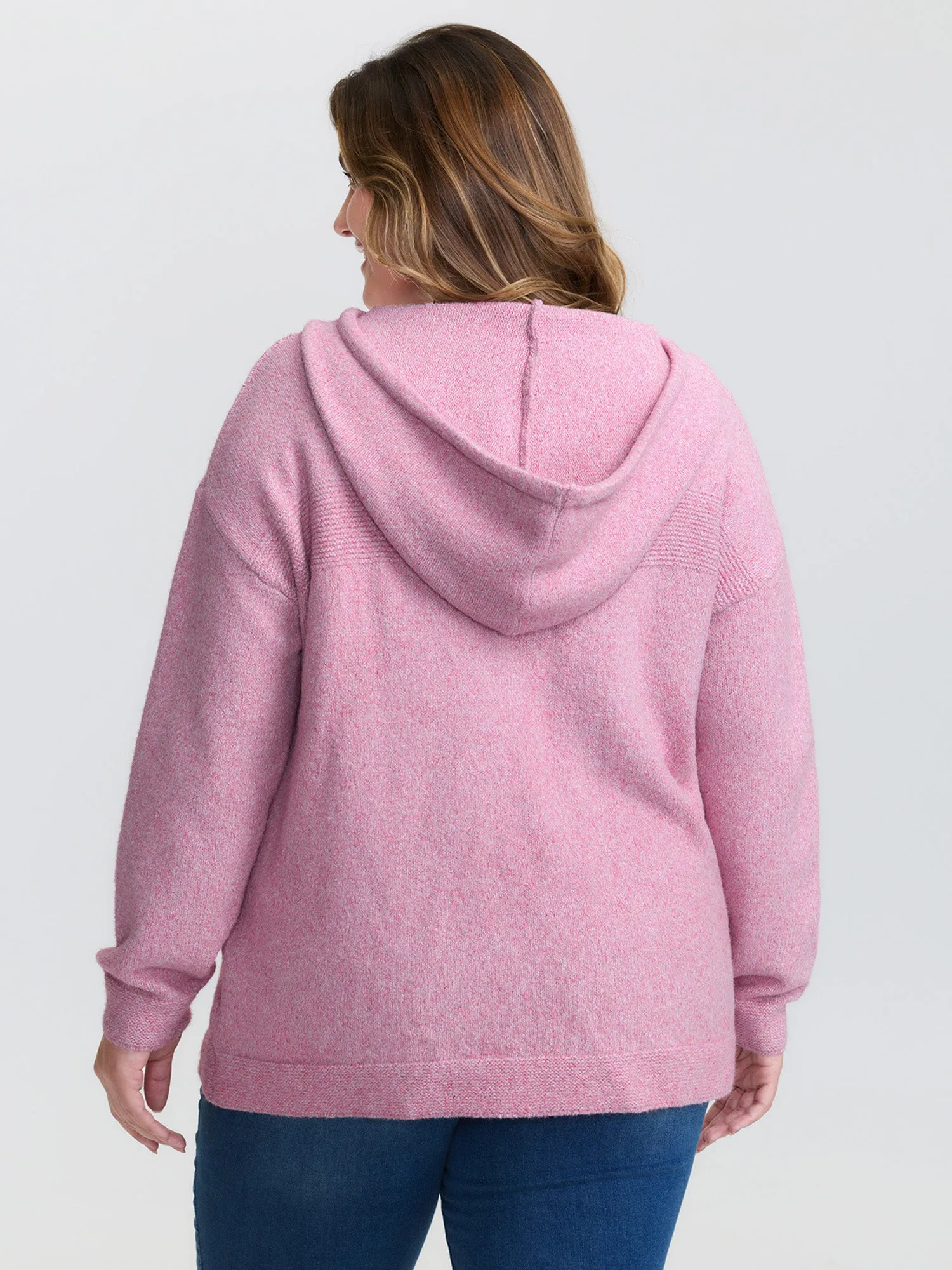 Textured Hooded Relaxed-Fit Pullover sold by Bloomchic product image thumbnail 5