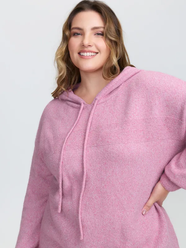 Textured Hooded Relaxed-Fit Pullover sold by Bloomchic
