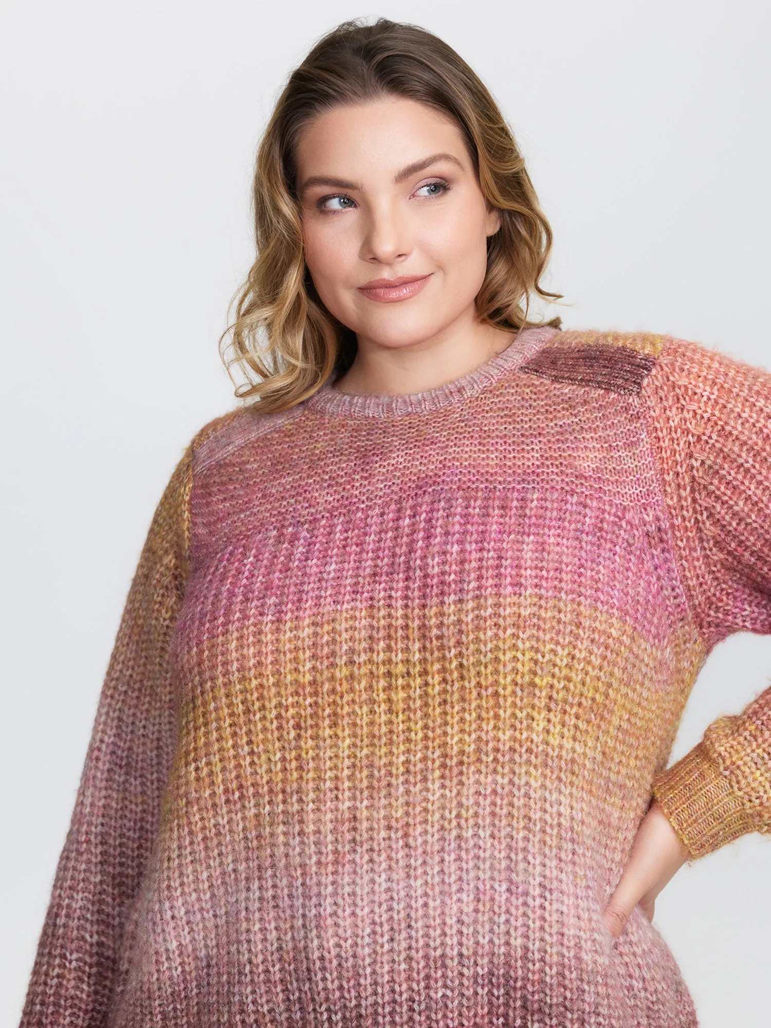 Color Gradient Textured Stretchy Pullover sold by Bloomchic product image thumbnail 3