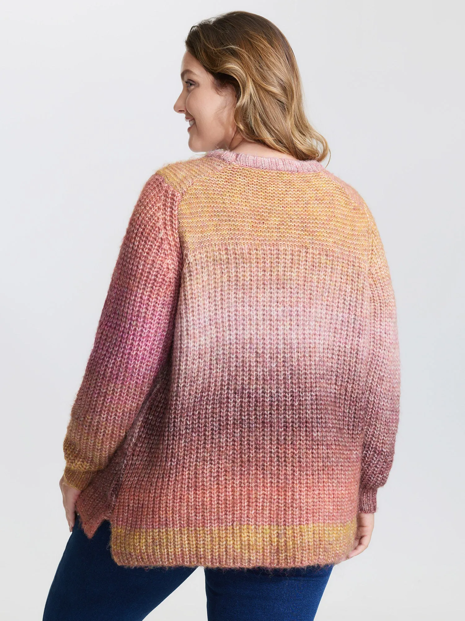 Color Gradient Textured Stretchy Pullover sold by Bloomchic product image thumbnail 4