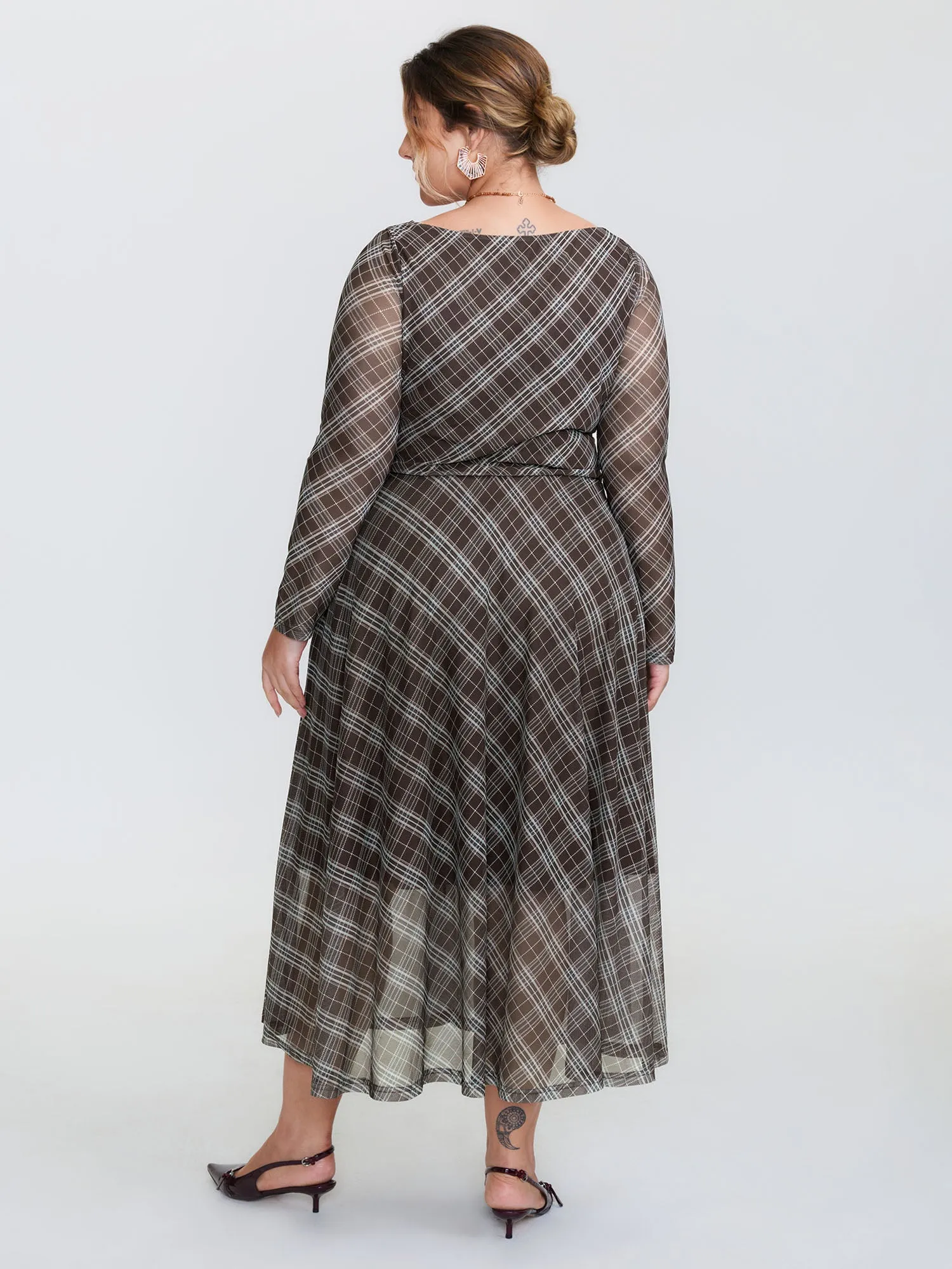 Stretchy Cowl Neckline Slit Pockets Maxi Dress sold by Bloomchic product image thumbnail 4