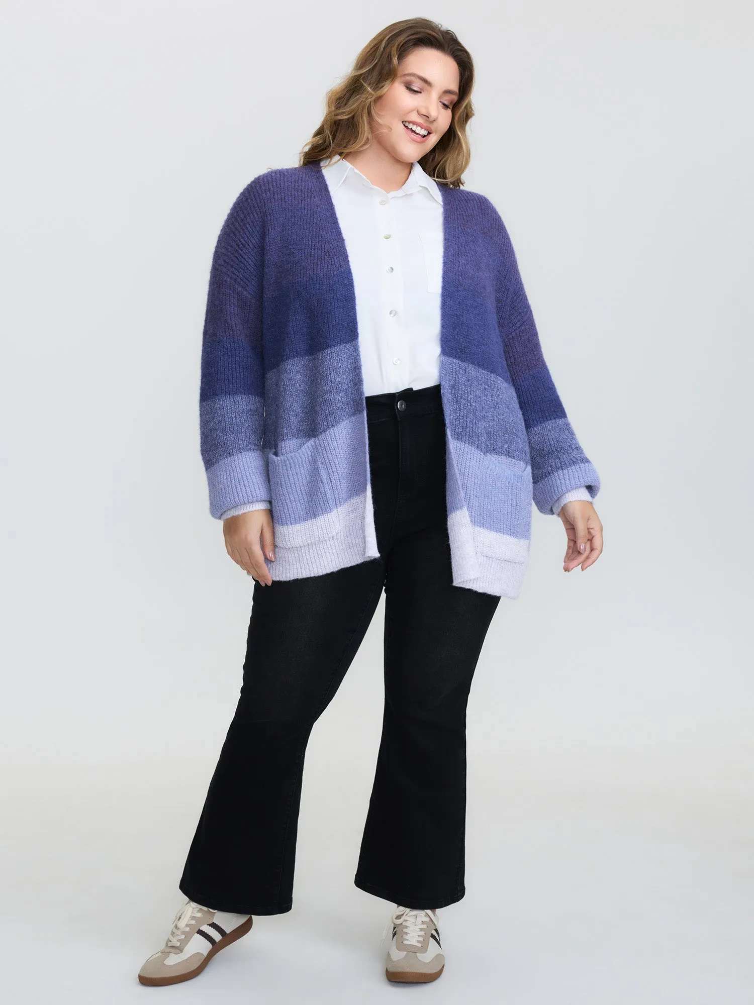 Super Stretchy Textured Pocket Knit Cardigan sold by Bloomchic product image thumbnail 2