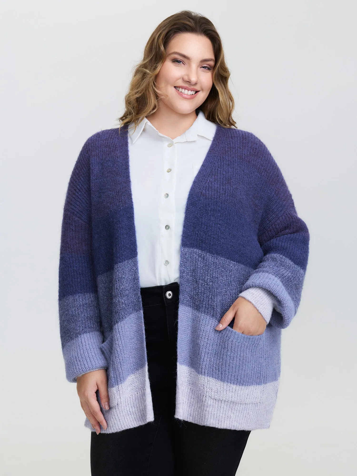 Super Stretchy Textured Pocket Knit Cardigan sold by Bloomchic