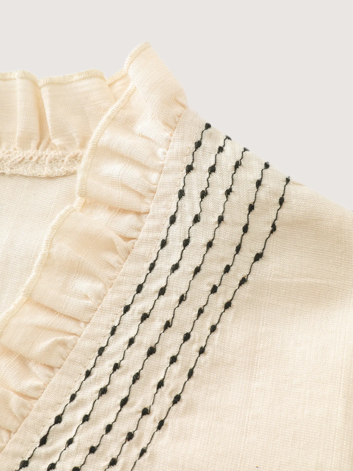 Floral Embroidered Sleeve Rayon Blouse sold by Bloomchic product image thumbnail 5