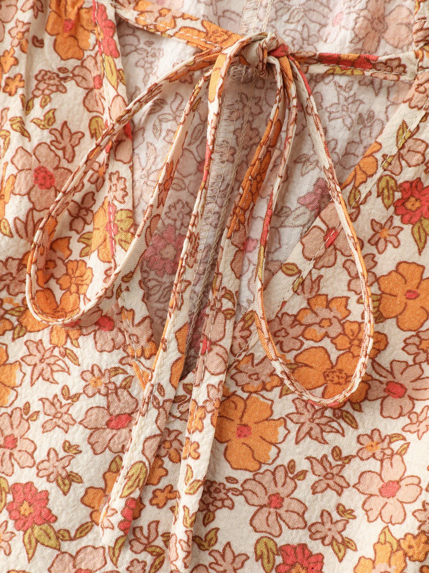 Chiffon Floral Print Ruffled Shoulder Blouse sold by Bloomchic product image thumbnail 5