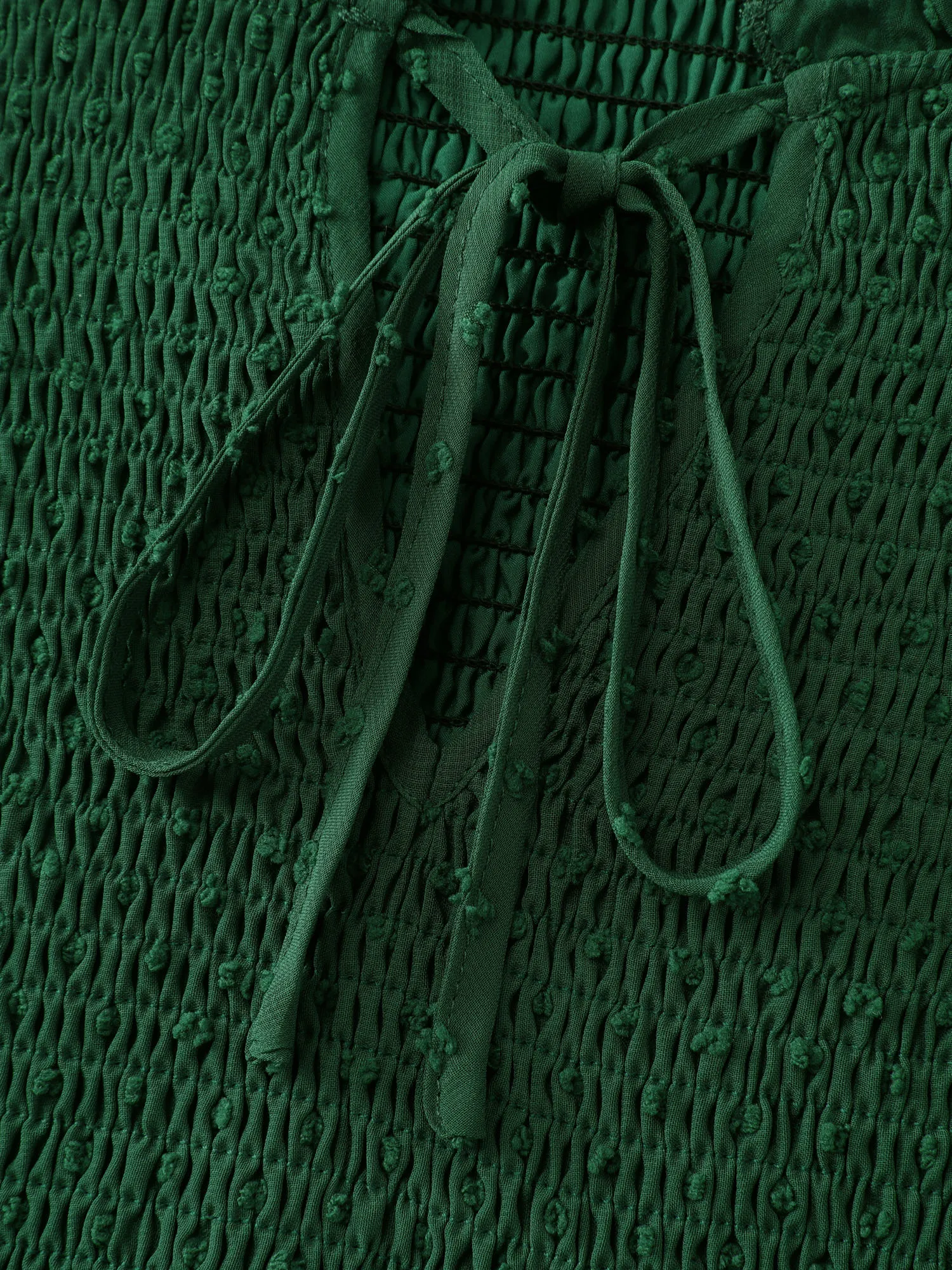 Shirred Textured Neck-Tie Blouse sold by Bloomchic product image thumbnail 5