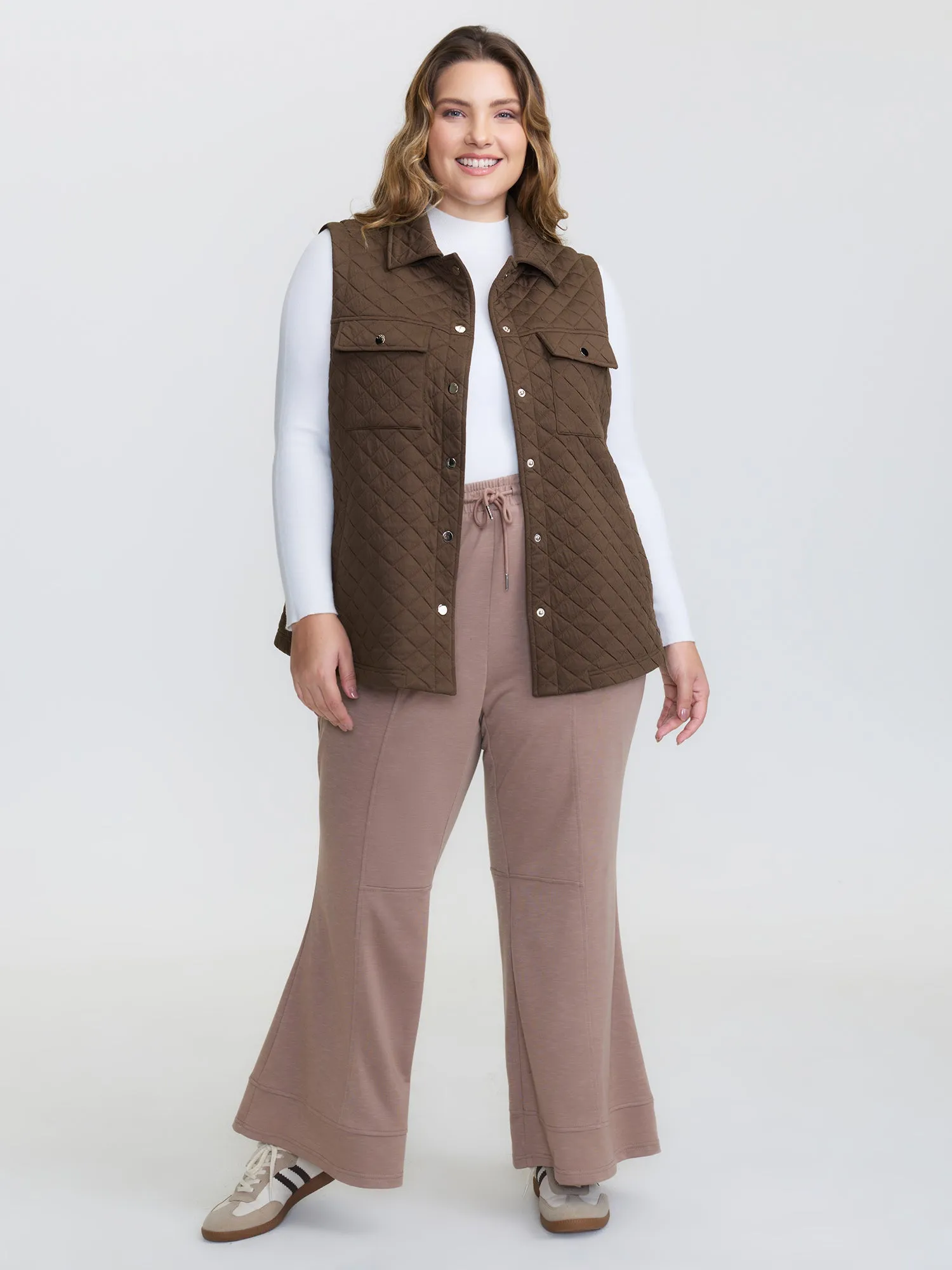 Quilted Chest Pockets Button Vest sold by Bloomchic product image thumbnail 2