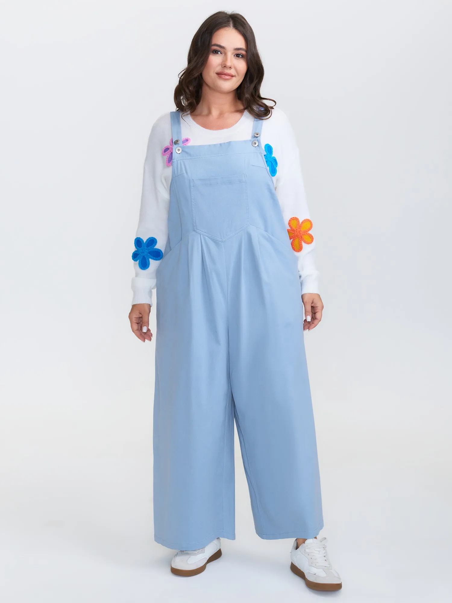 Pure Cotton Pleated Overall Jumpsuit sold by Bloomchic product image thumbnail 3