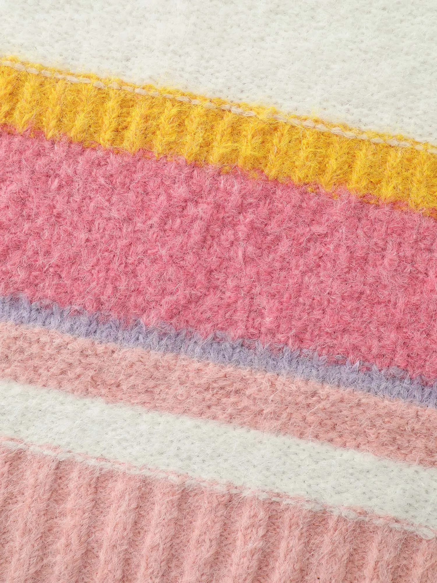 Colorblock Textured Ribbed Hem Pullover sold by Bloomchic product image thumbnail 5