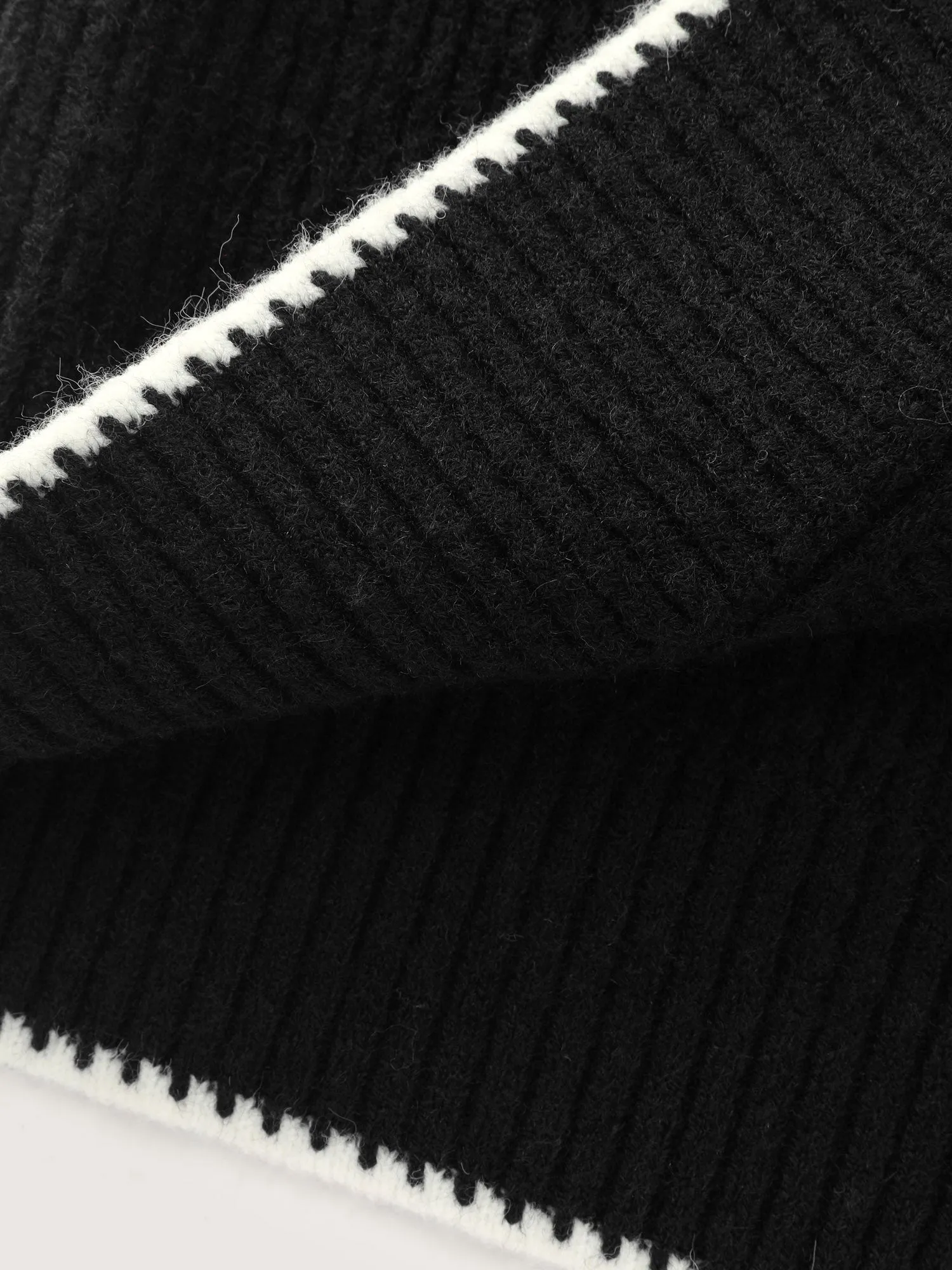 Color Contrast Edged V-Neck Knit Cardigan sold by Bloomchic product image thumbnail 5