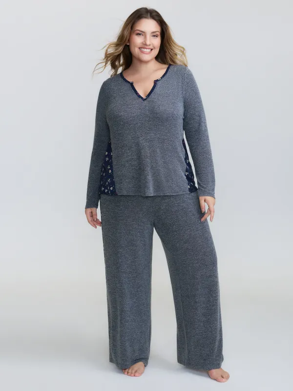 Floral Patchwork Drawstring Co-Ord Lounge Set sold by Bloomchic