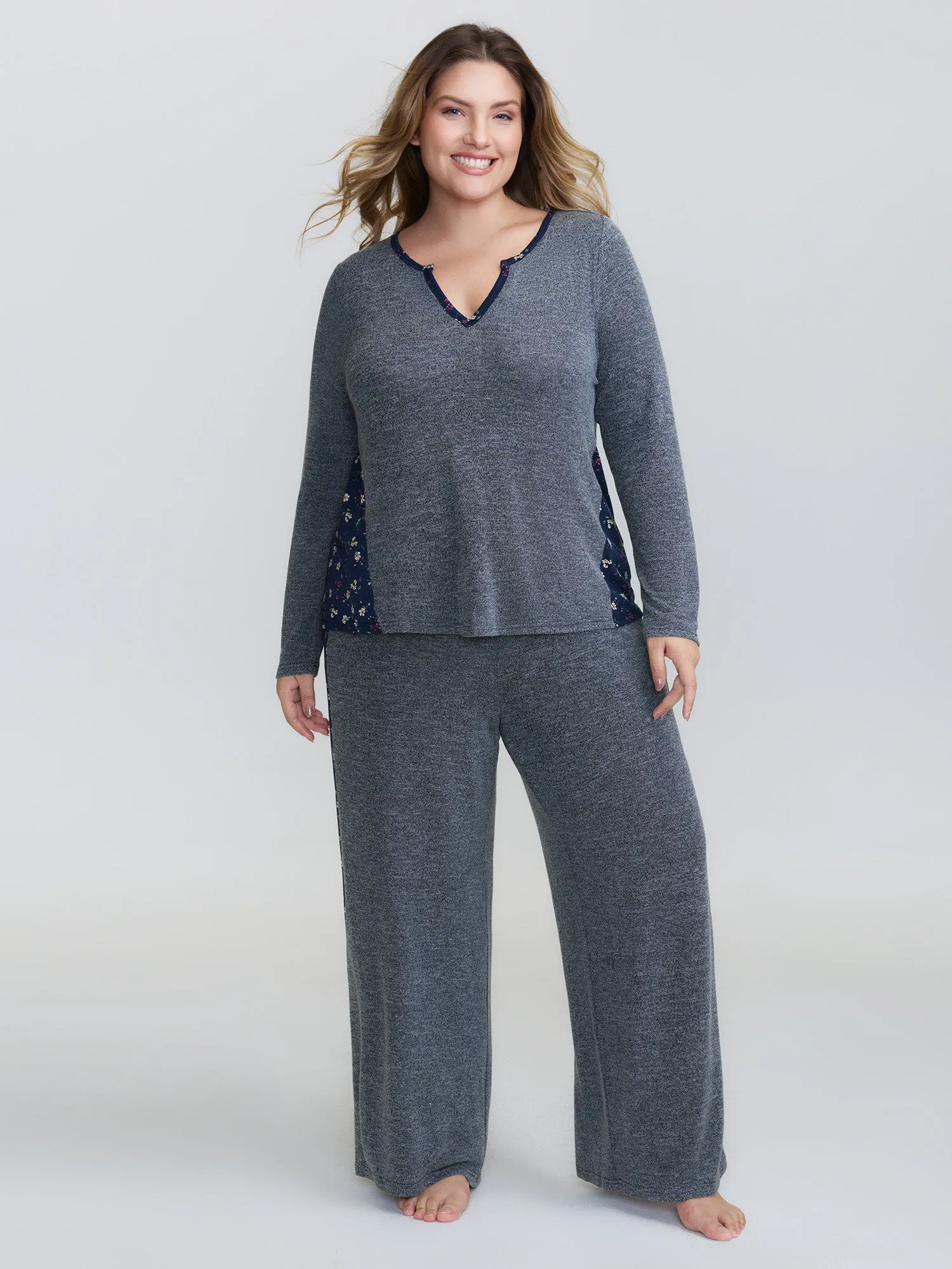 Floral Patchwork Drawstring Co-Ord Lounge Set sold by Bloomchic