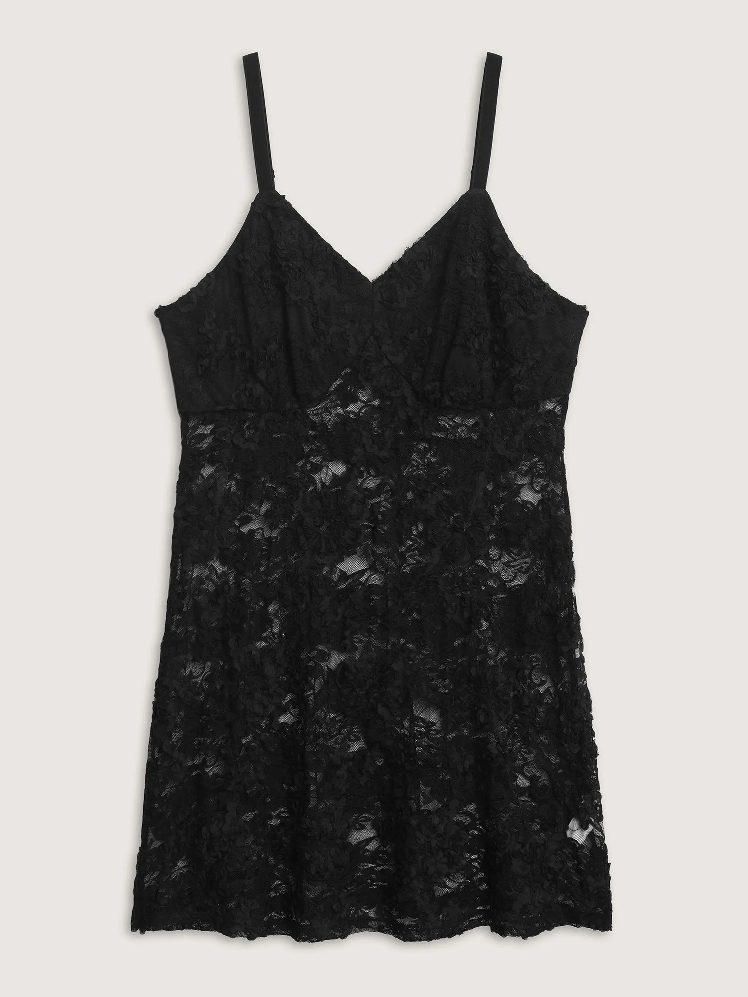 Sheer Floral Lace V-Neck Lounge Dress sold by Bloomchic product image thumbnail 5