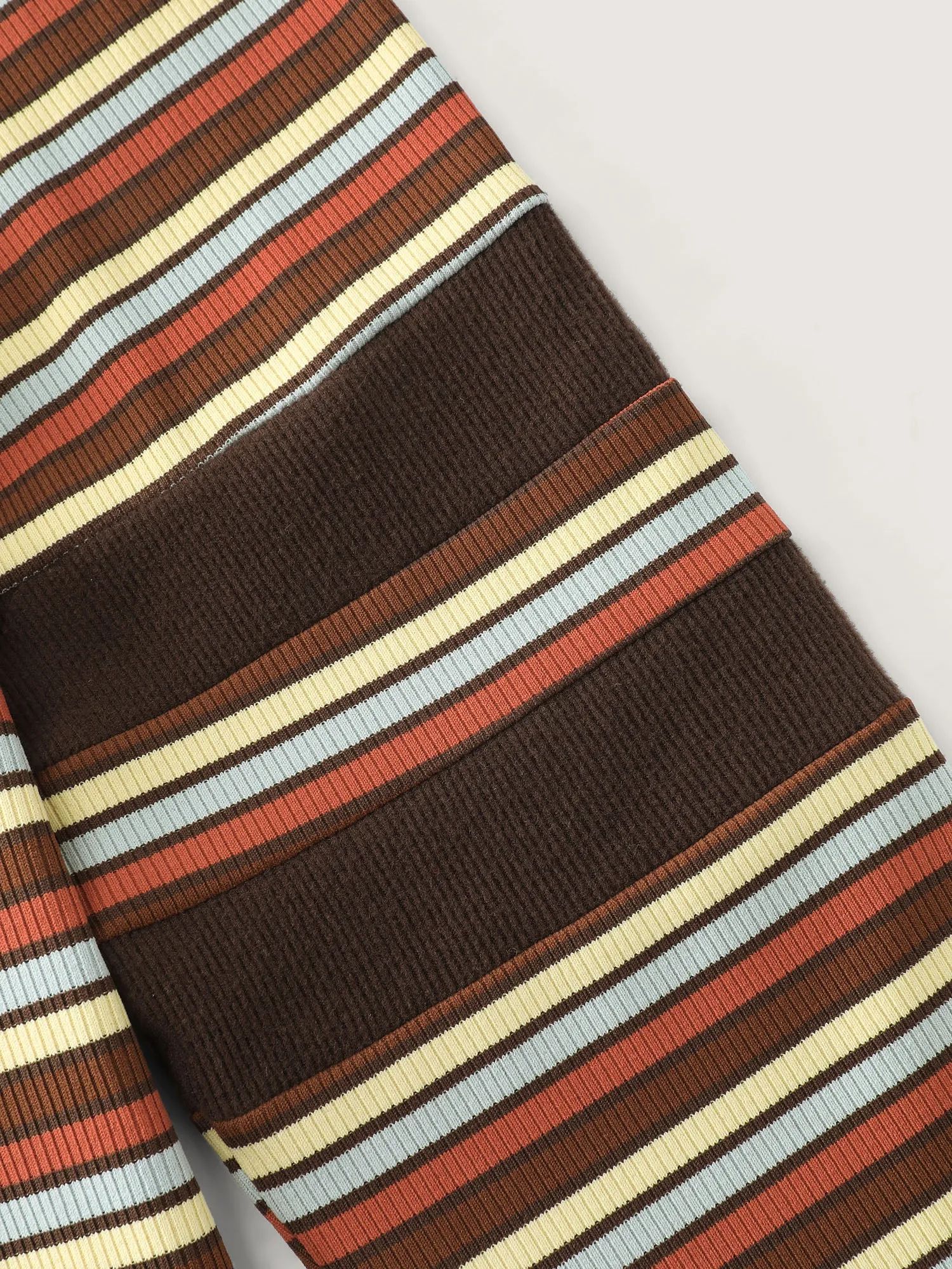 Stripe Color Contrast Round Neck T-Shirt sold by Bloomchic product image thumbnail 5