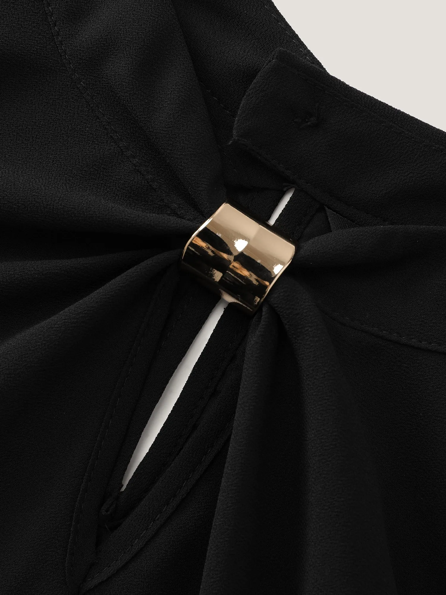 Metal Detail Neckline Flowy Blouse sold by Bloomchic product image thumbnail 5