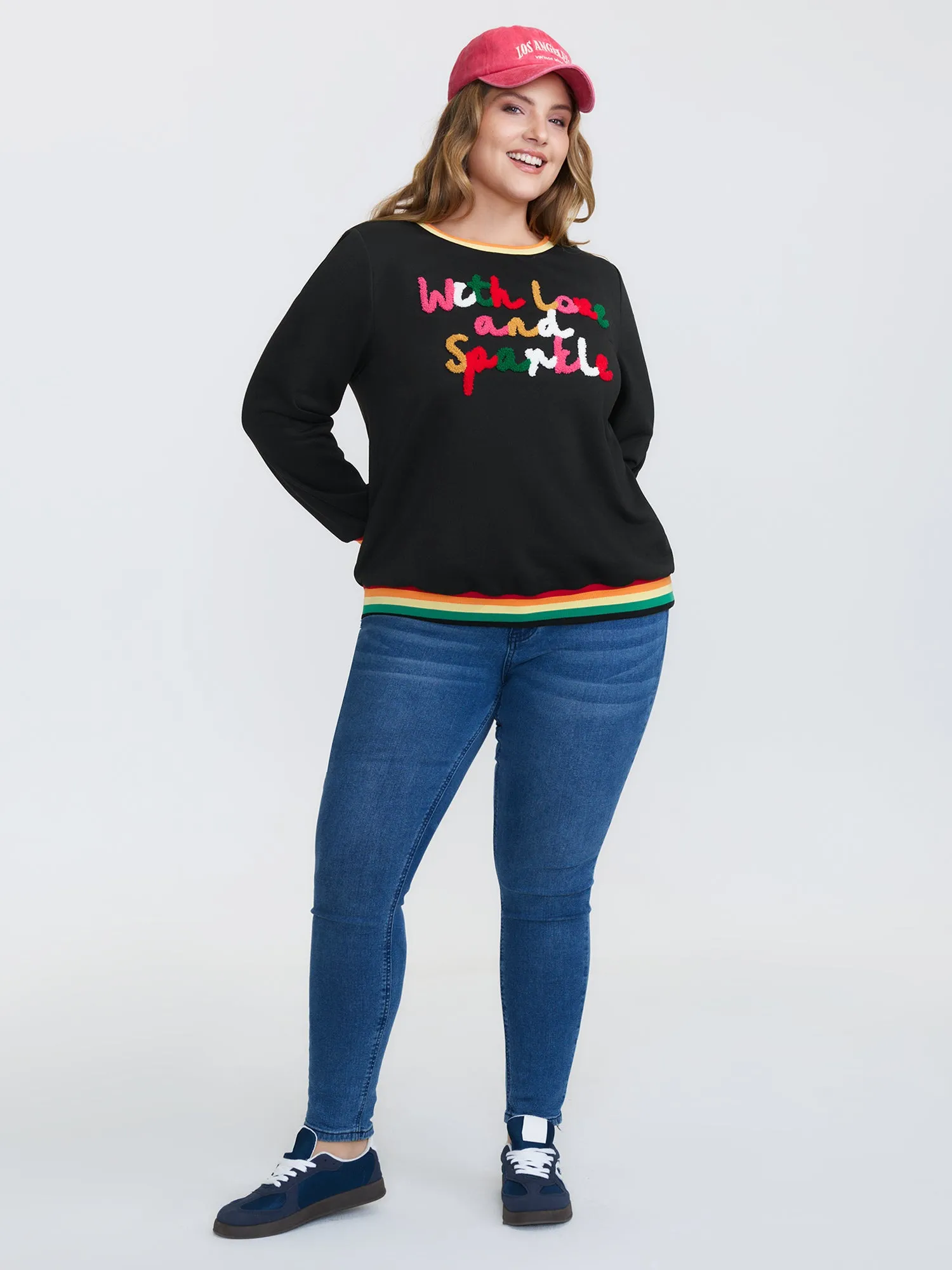 Sparkle in Love Embroidered Sweatshirt sold by Bloomchic product image thumbnail 2