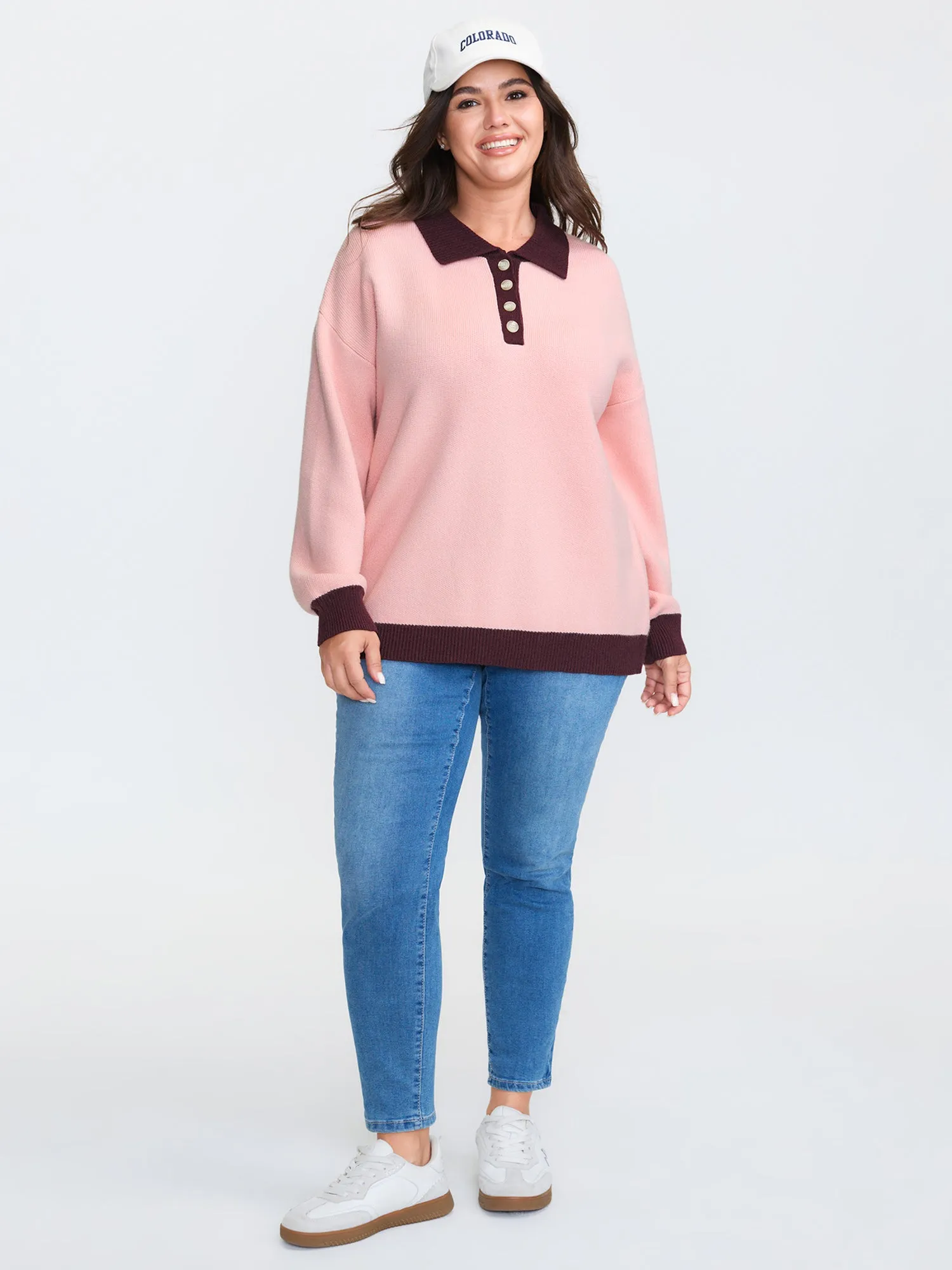 Supersoft Polo Collar Contrast Pullover sold by Bloomchic product image thumbnail 2