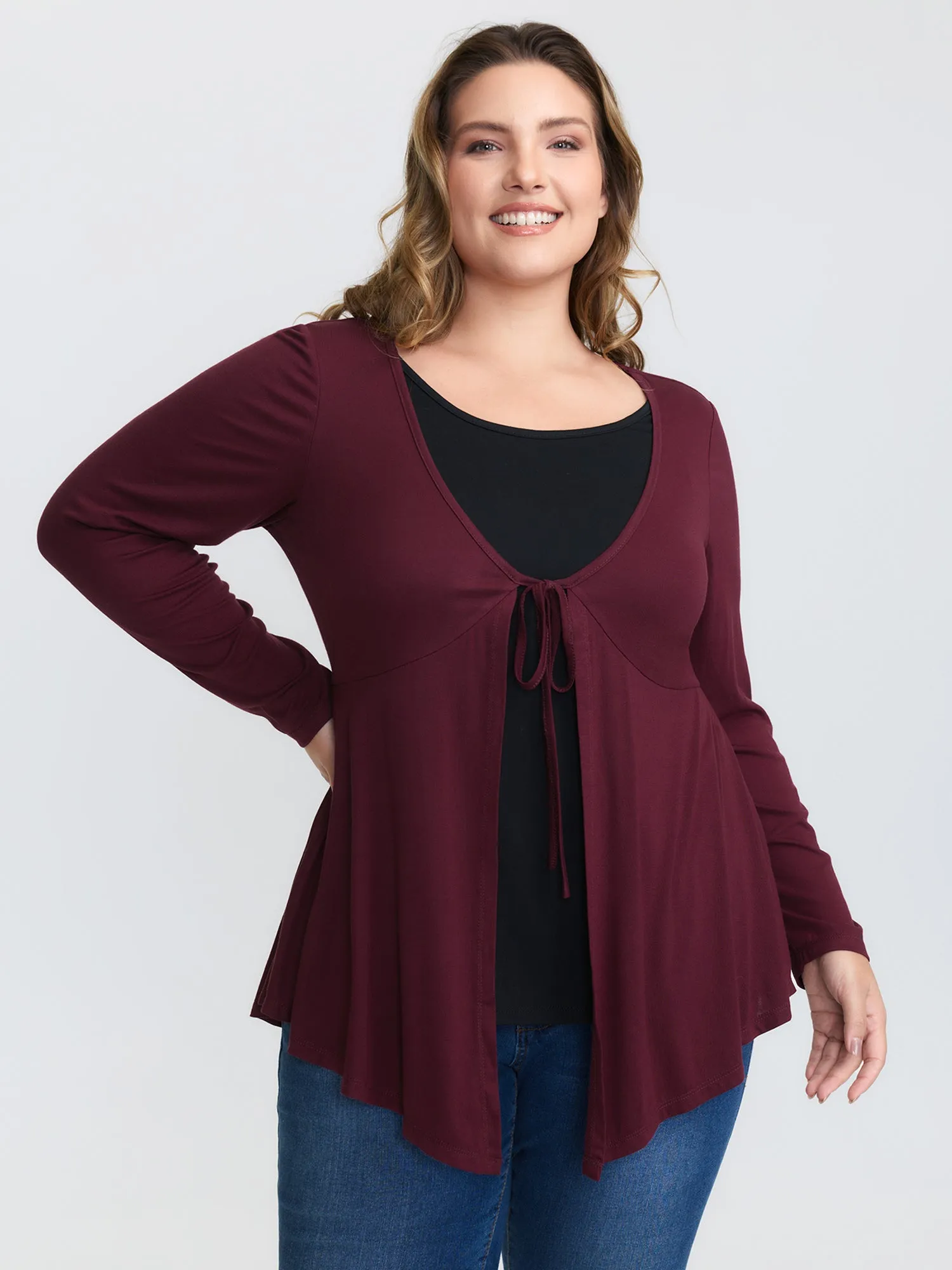 Supersoft 2-in-1 Front-Tie T-Shirt sold by Bloomchic