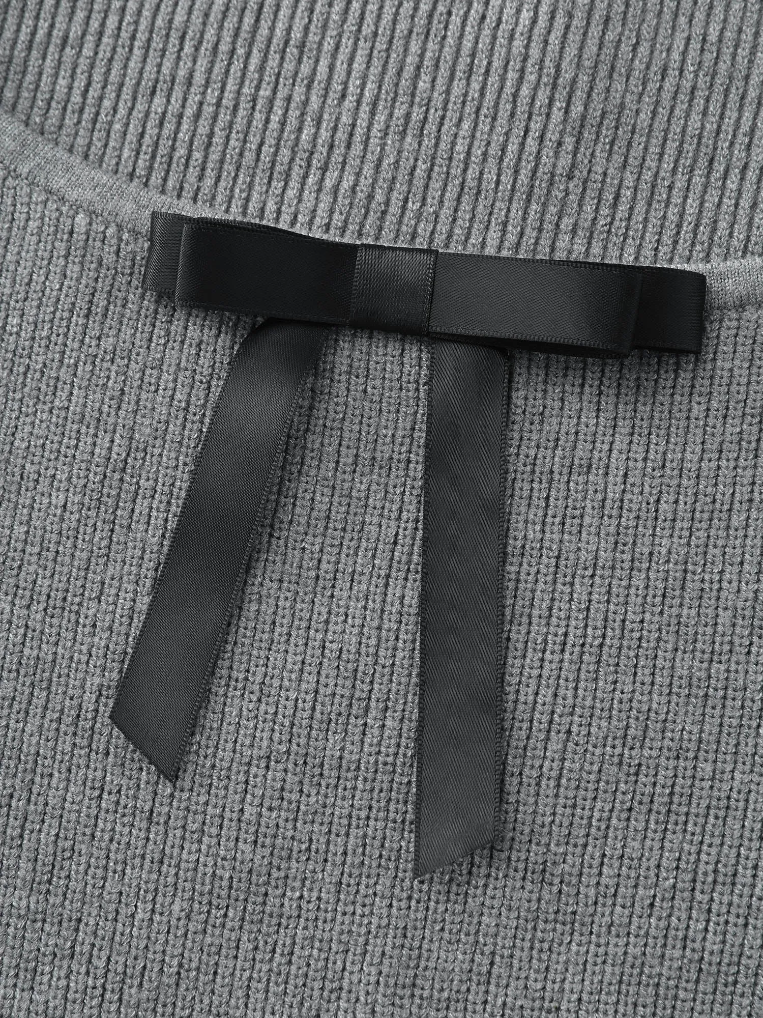 Bowknot Neckline Cinched-Waist A-Line Sweater Dress sold by Bloomchic product image thumbnail 5