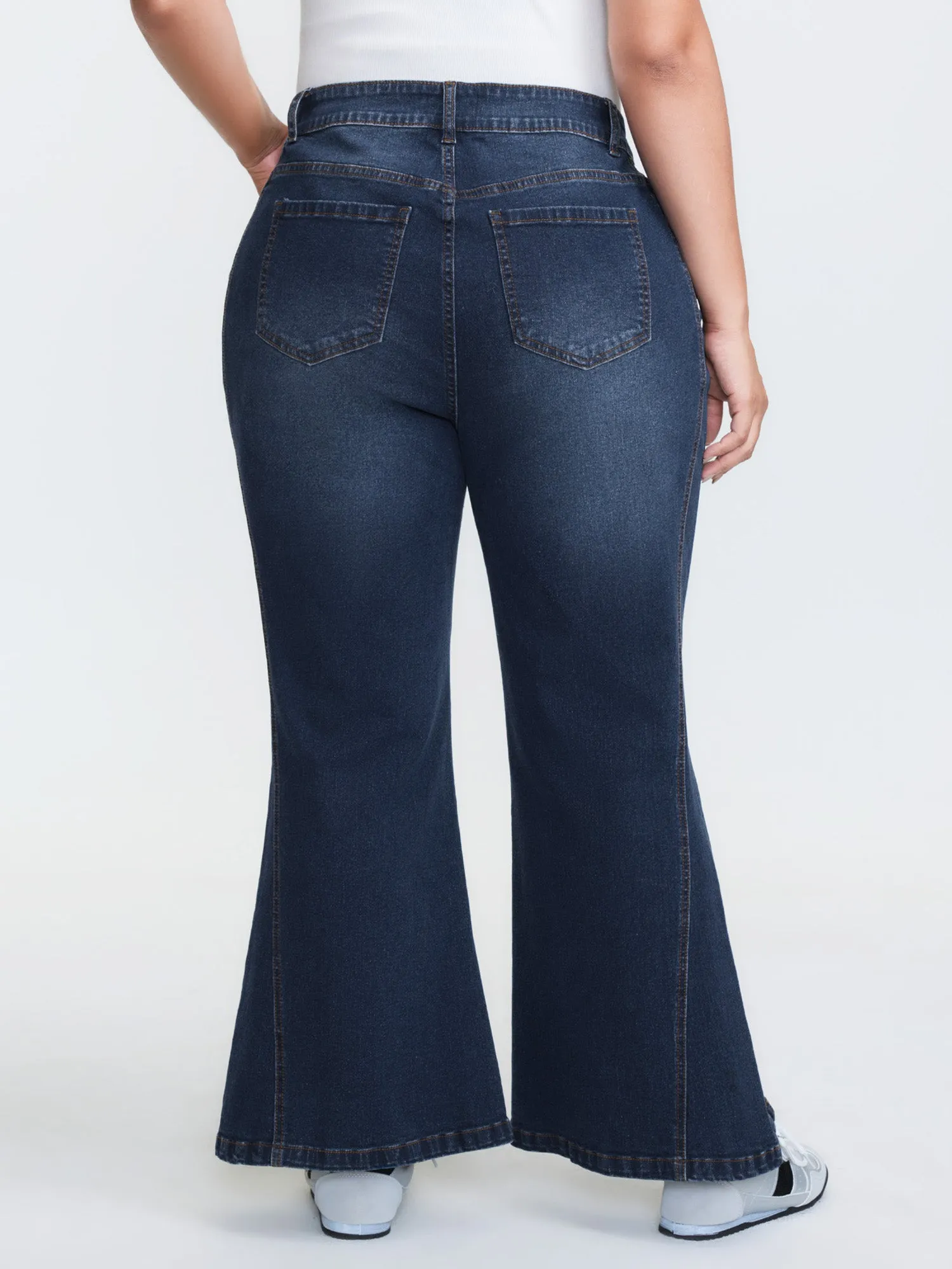 Mid-Rise Flare Hem Jeans sold by Bloomchic product image thumbnail 5