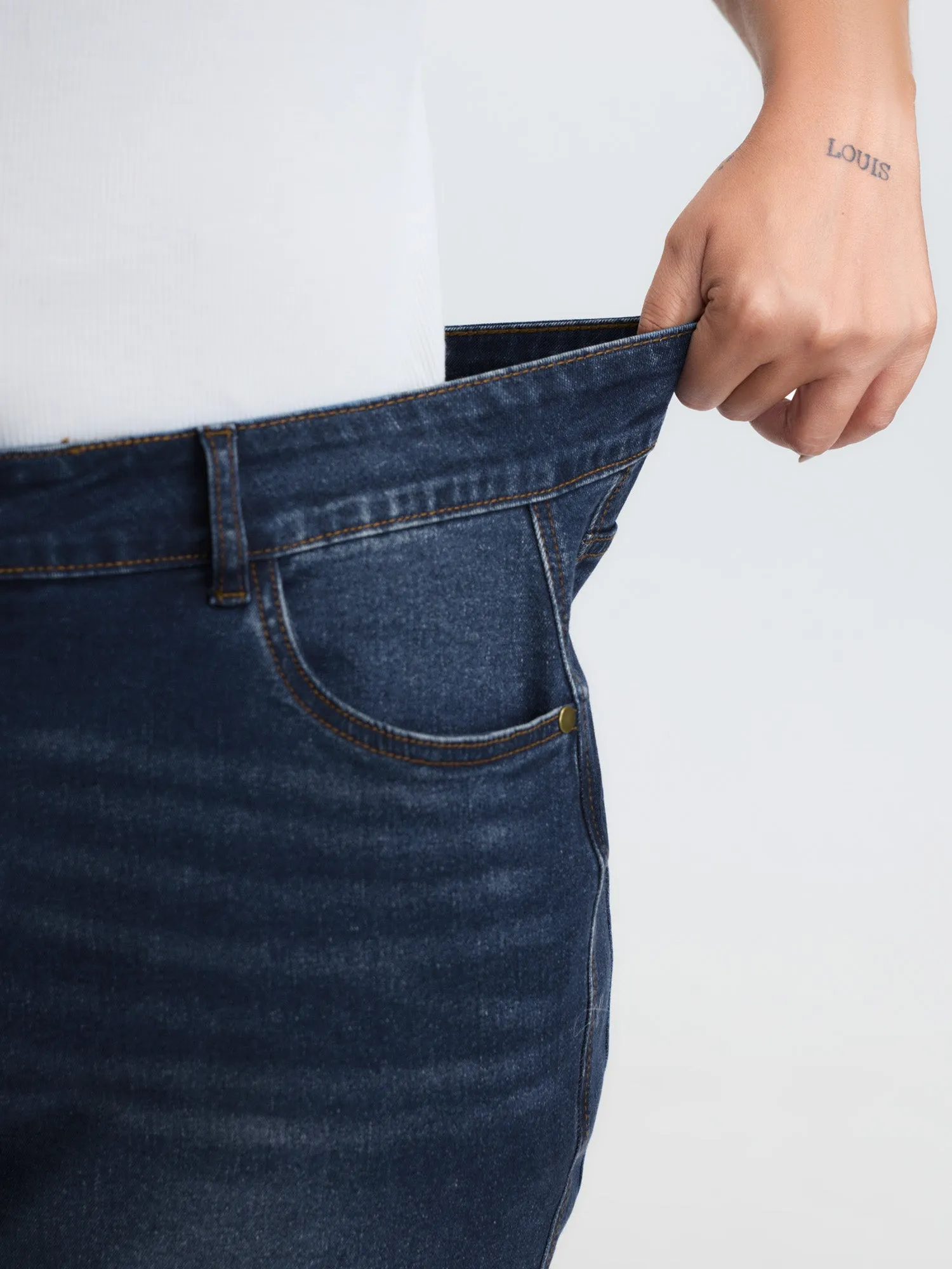 Mid-Rise Flare Hem Jeans sold by Bloomchic product image thumbnail 4