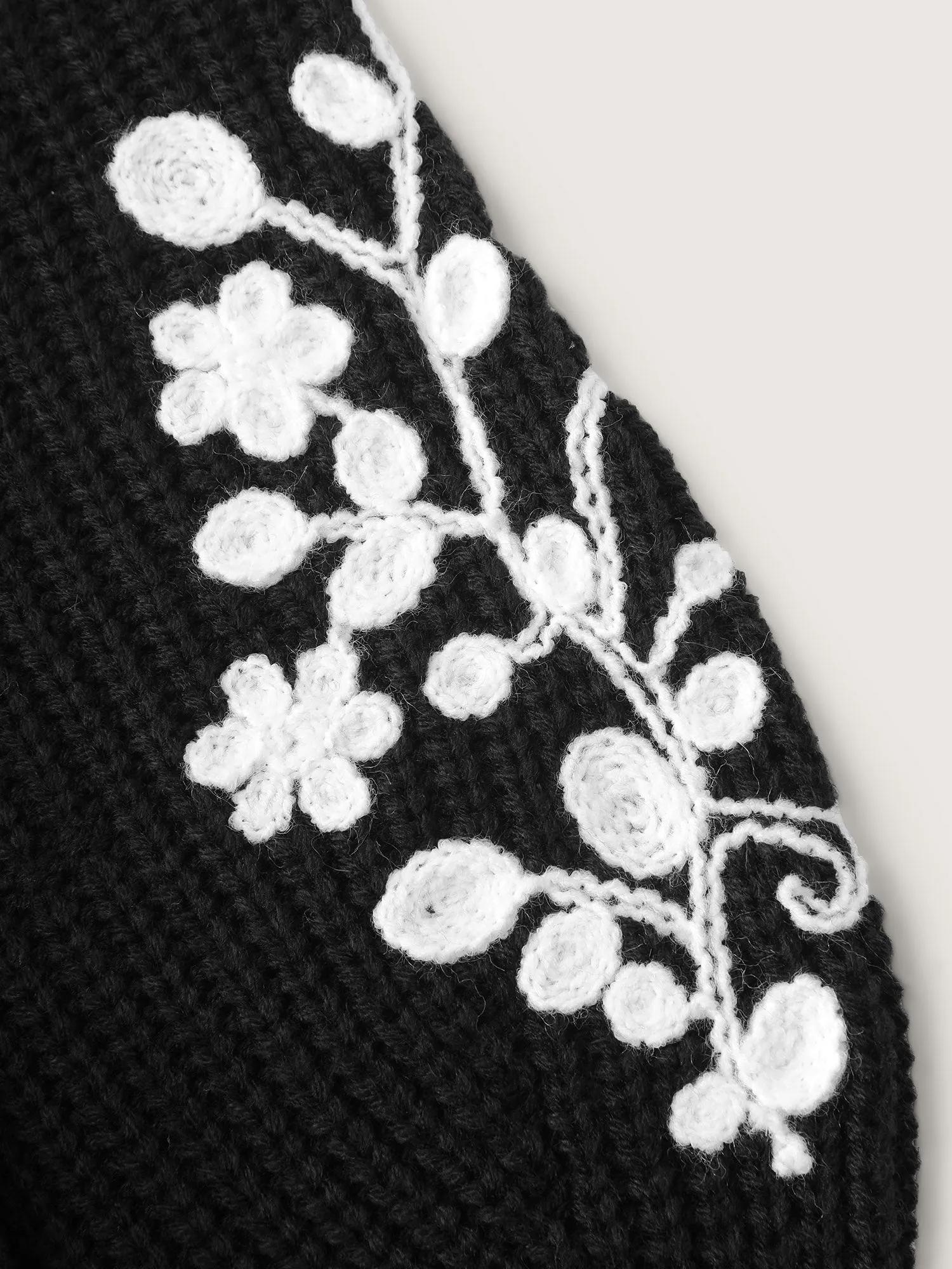 Floral Embroidered Texture Pullover sold by Bloomchic product image thumbnail 5