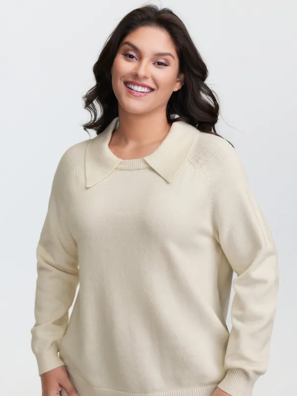 2 In 1 Shirt Collar Relaxed Fit Pullover sold by Bloomchic