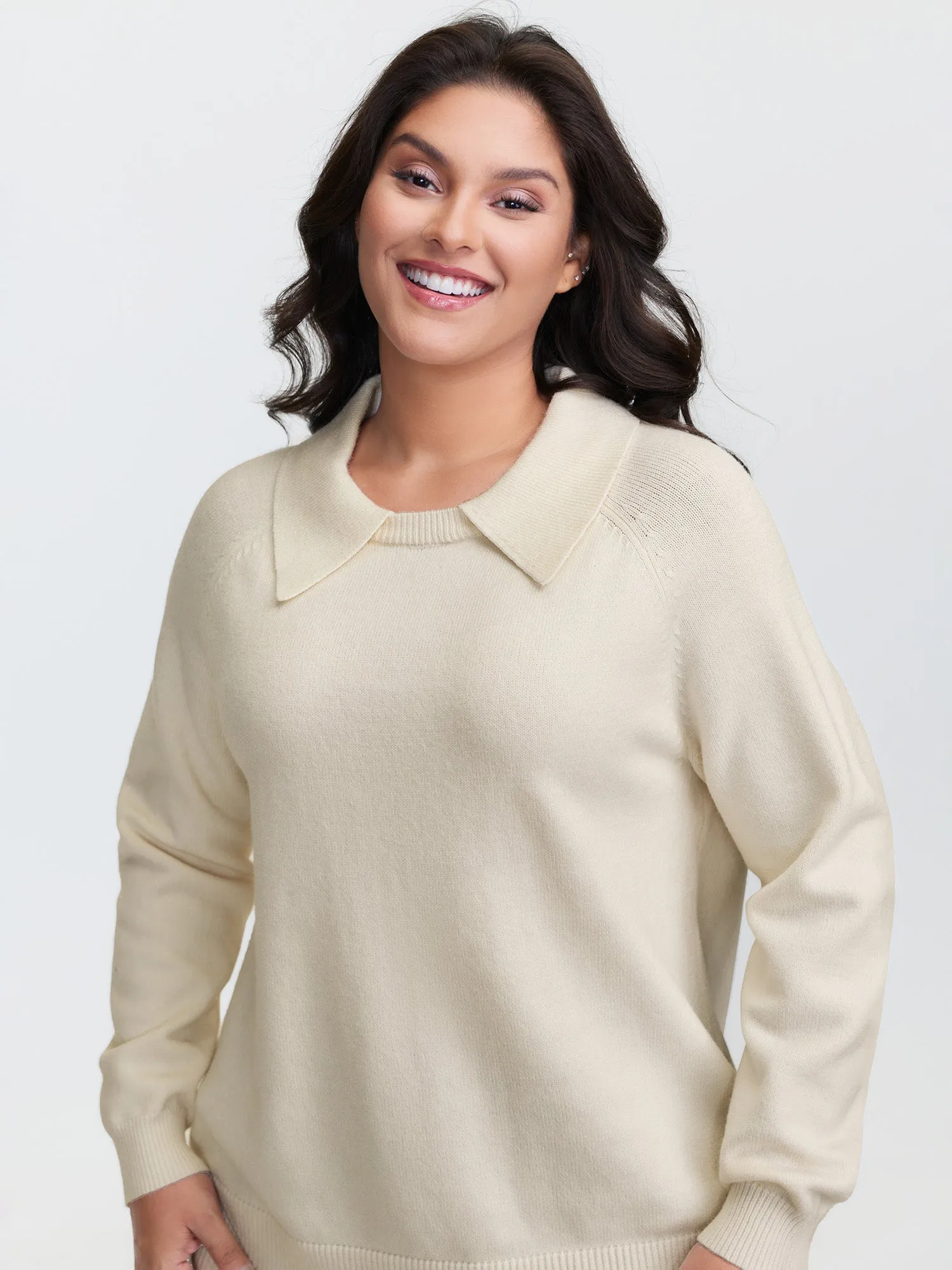 2 In 1 Shirt Collar Relaxed Fit Pullover sold by Bloomchic