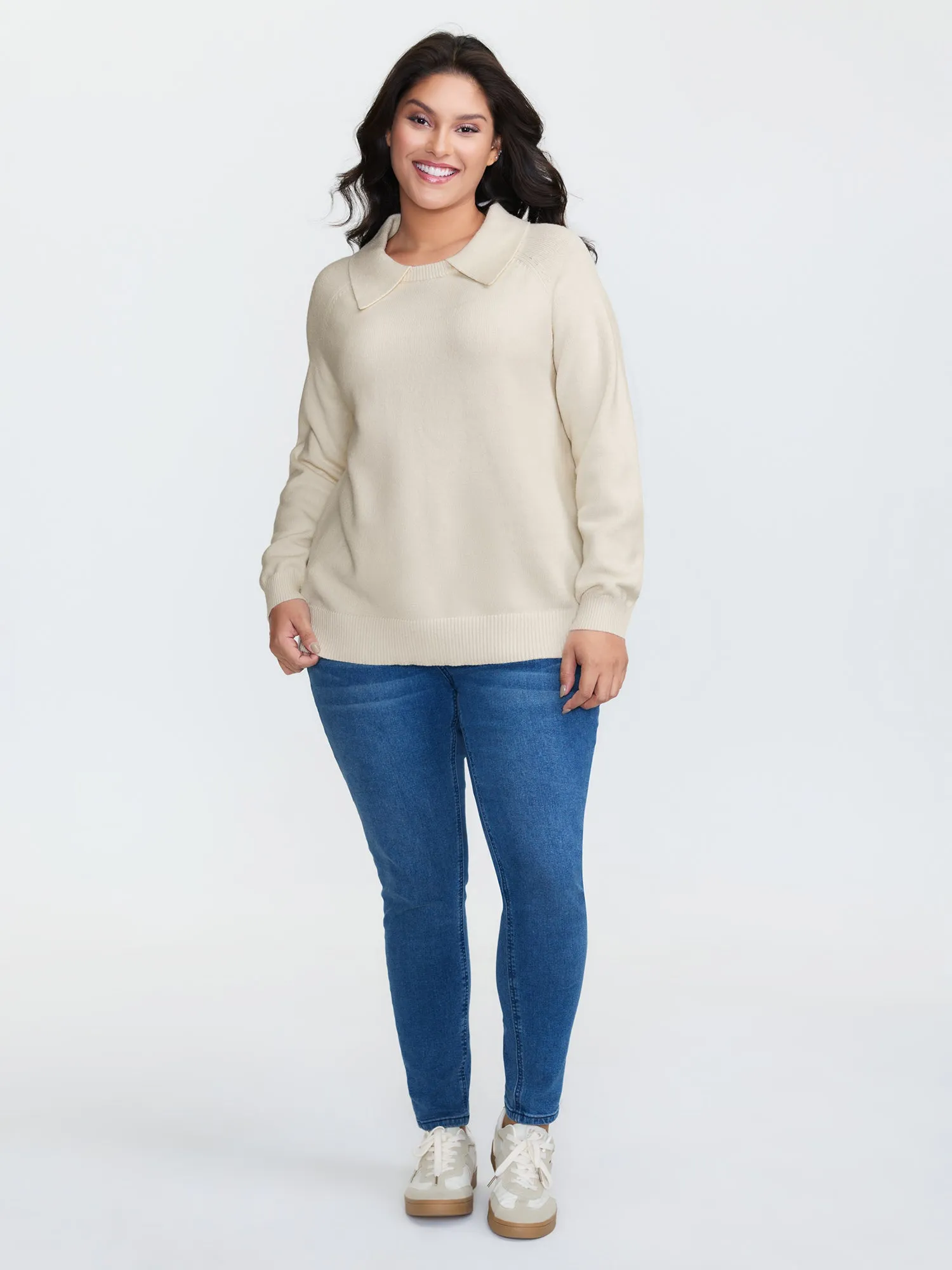 2 In 1 Shirt Collar Relaxed Fit Pullover sold by Bloomchic product image thumbnail 3