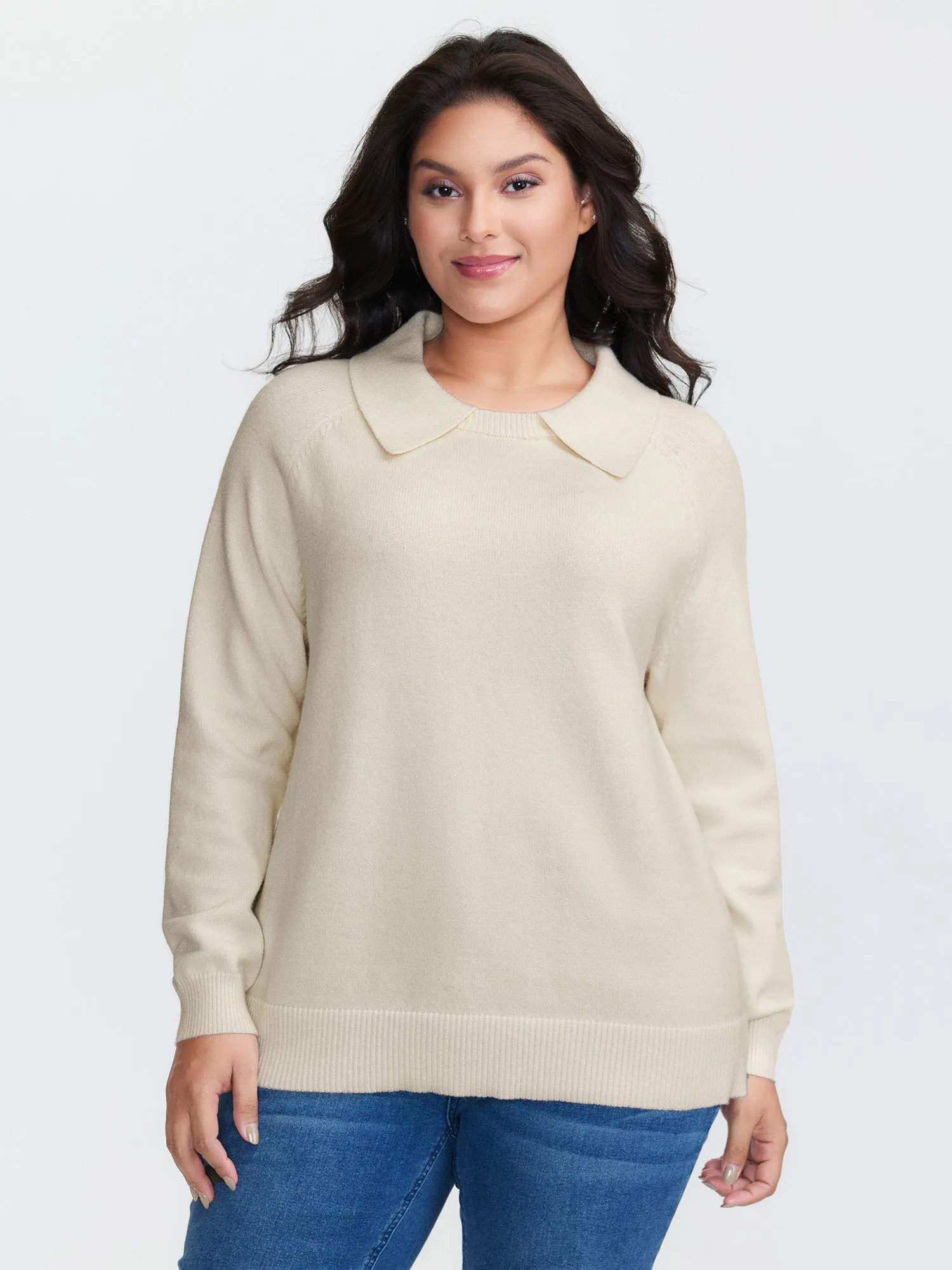 2 In 1 Shirt Collar Relaxed Fit Pullover sold by Bloomchic product image thumbnail 2