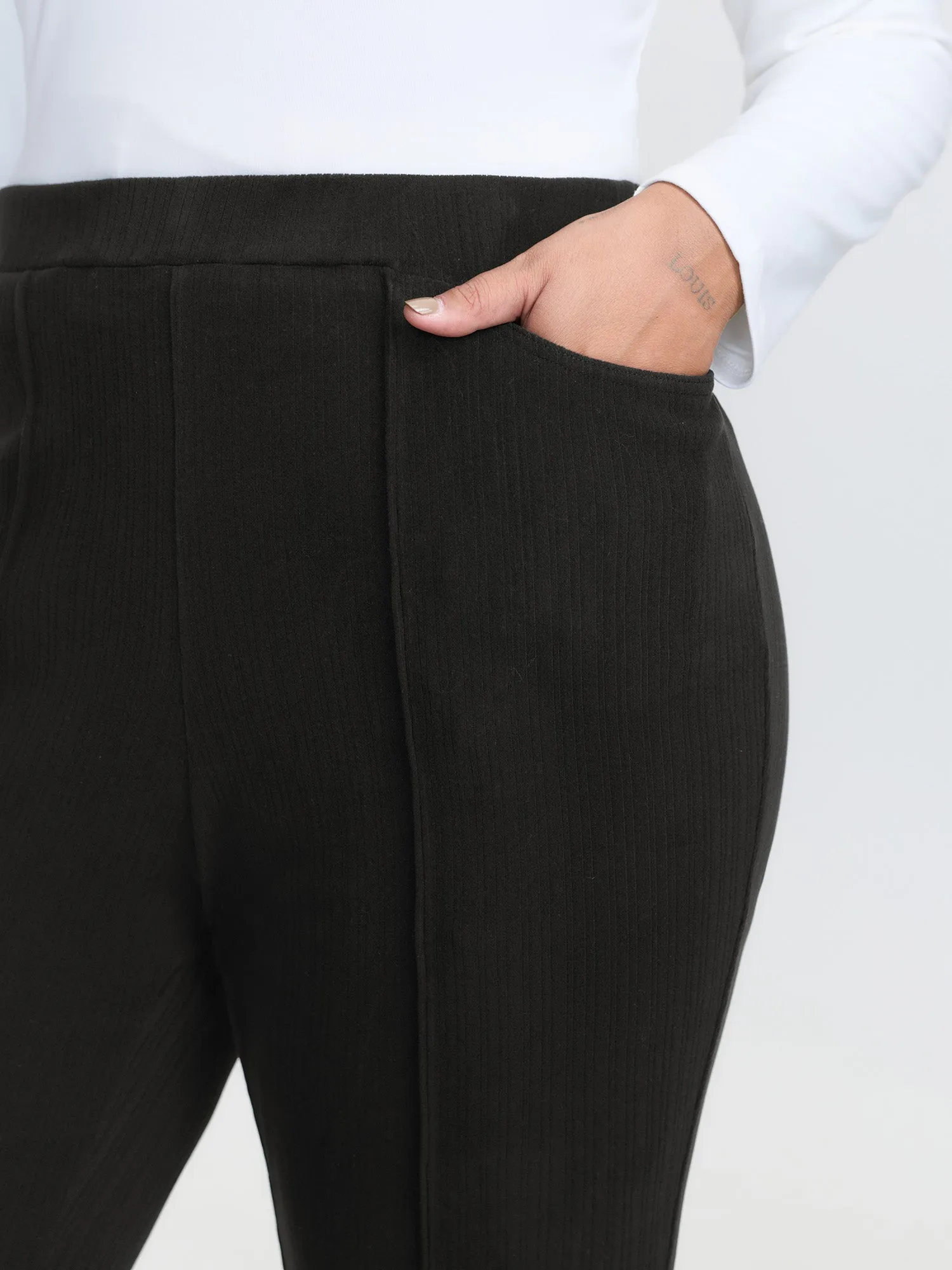 Stretchy Pockets Mid Rise Bootcut Pants sold by Bloomchic product image thumbnail 3