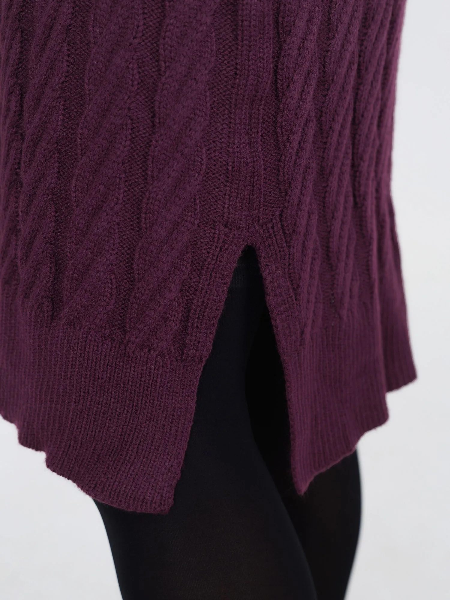 Crew Neck Cable Texture Sweater Dress sold by Bloomchic product image thumbnail 4