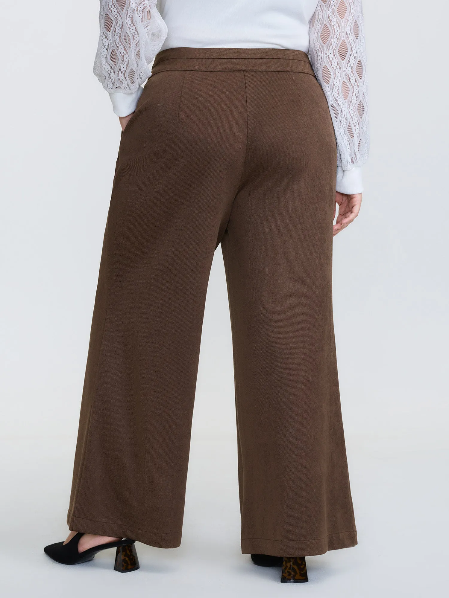 Pleated Double Button Flared Hem Pants sold by Bloomchic product image thumbnail 4