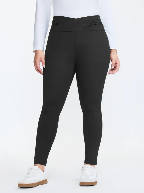 Stretchy Cross Waist Slim Fit Leggings sold by Bloomchic