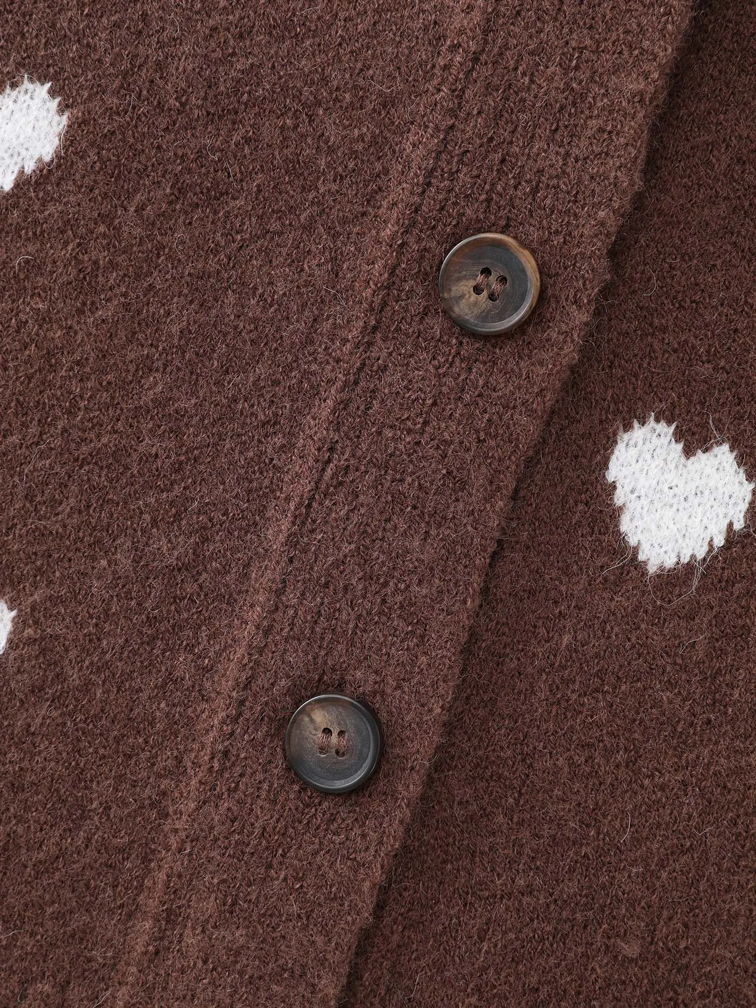 Heart Print Button Front Cardigan Vest sold by Bloomchic product image thumbnail 5