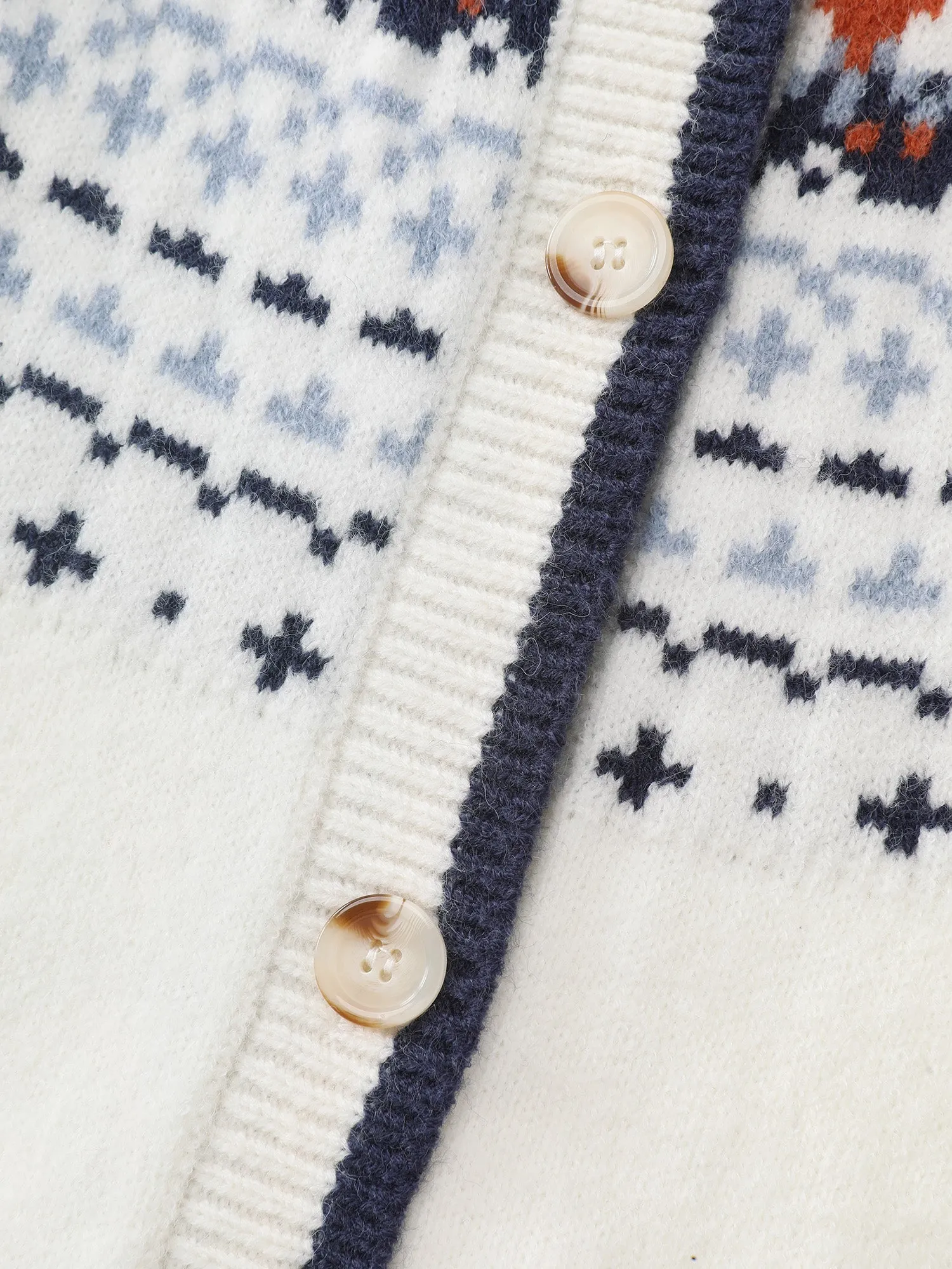 Hooded Jacquard Pattern Button Knit Cardigan sold by Bloomchic product image thumbnail 5