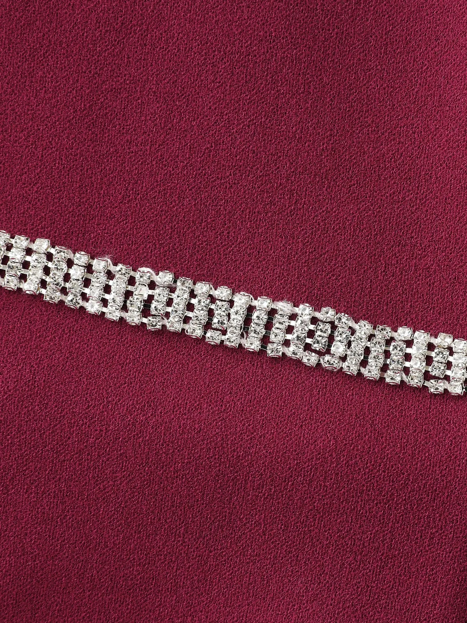 Elegant Cross-Front Neckline Sequin Midi Dress sold by Bloomchic product image thumbnail 5