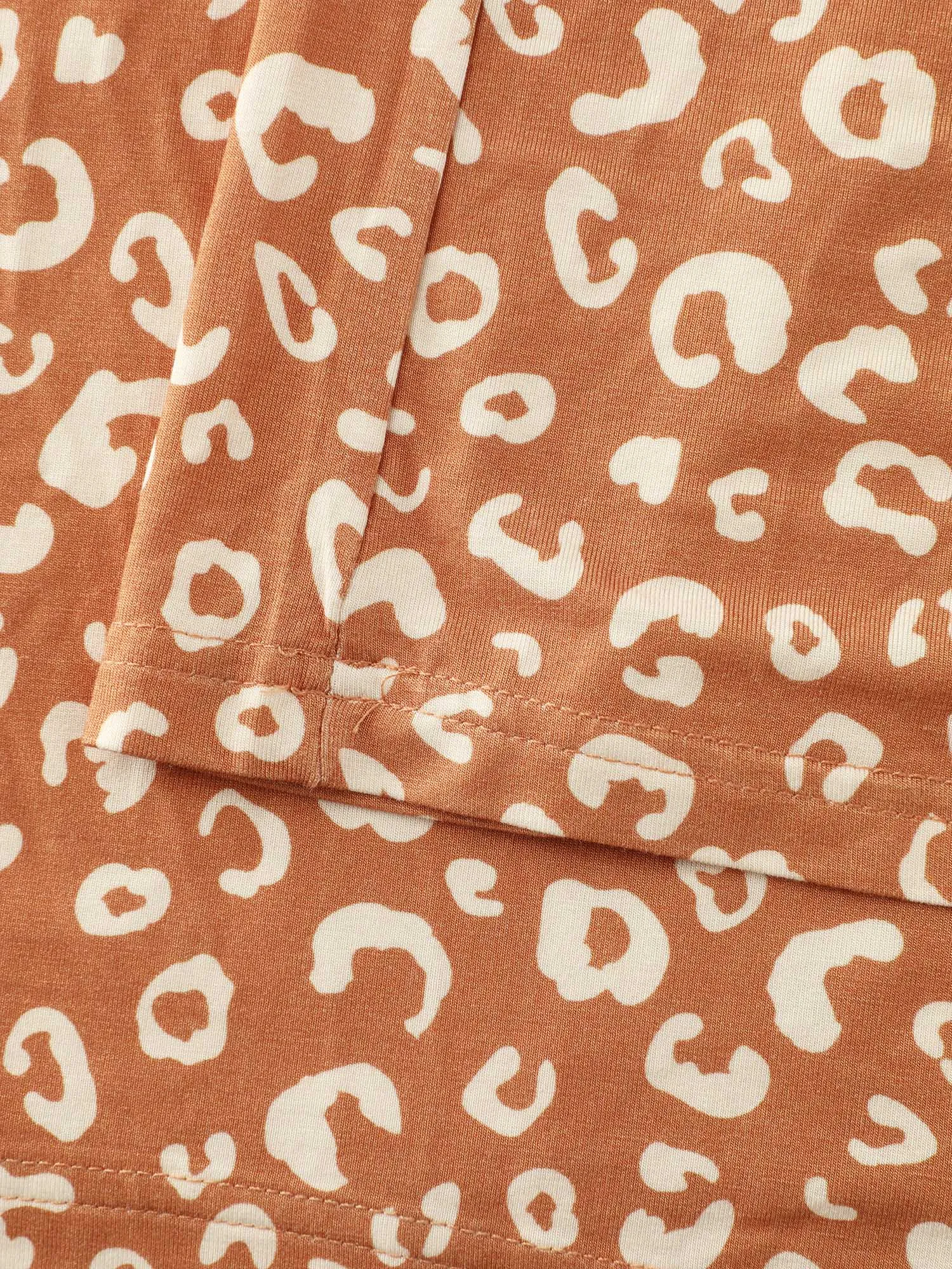 Leopard Print Sleeveless Button Front Lounge jumpsuit sold by Bloomchic product image thumbnail 5